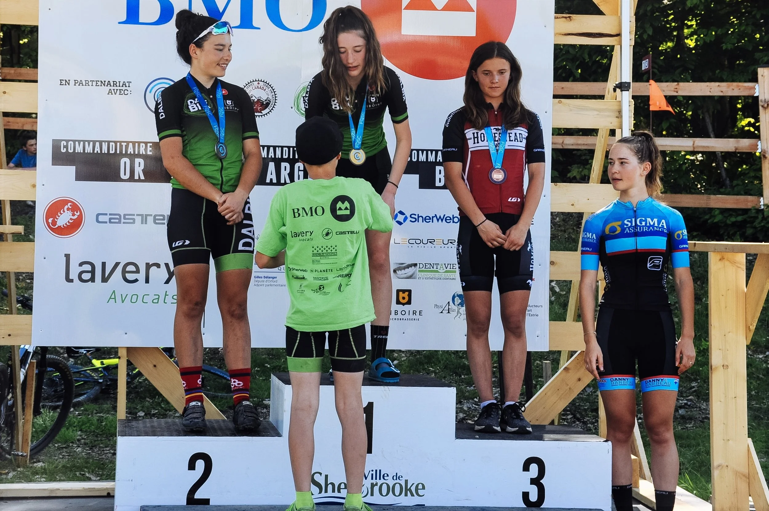 Mara on the podium of the XCC.