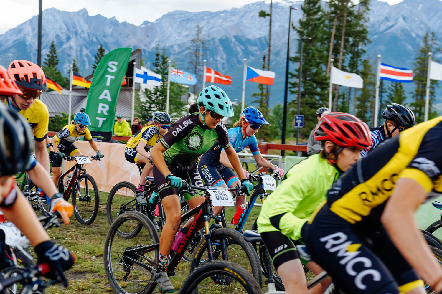 Mathilde at the start of her race.