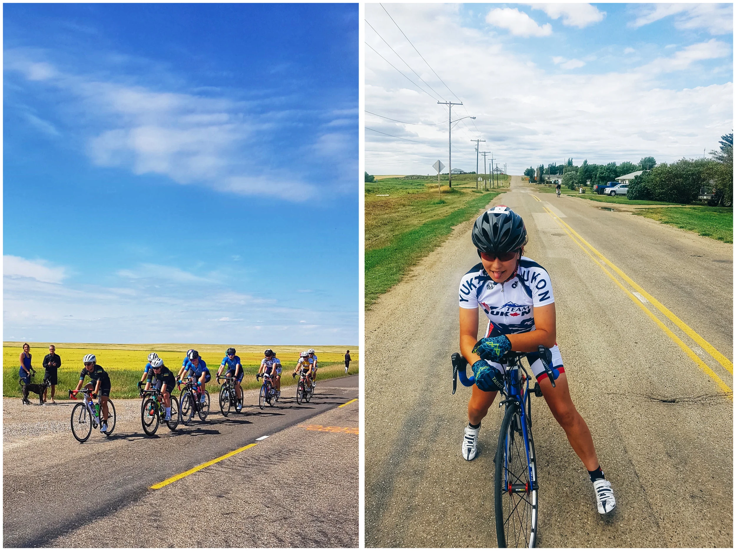 Day 2 : Road race (80 km). They found the hilliest place in the area to make the race more demanding!