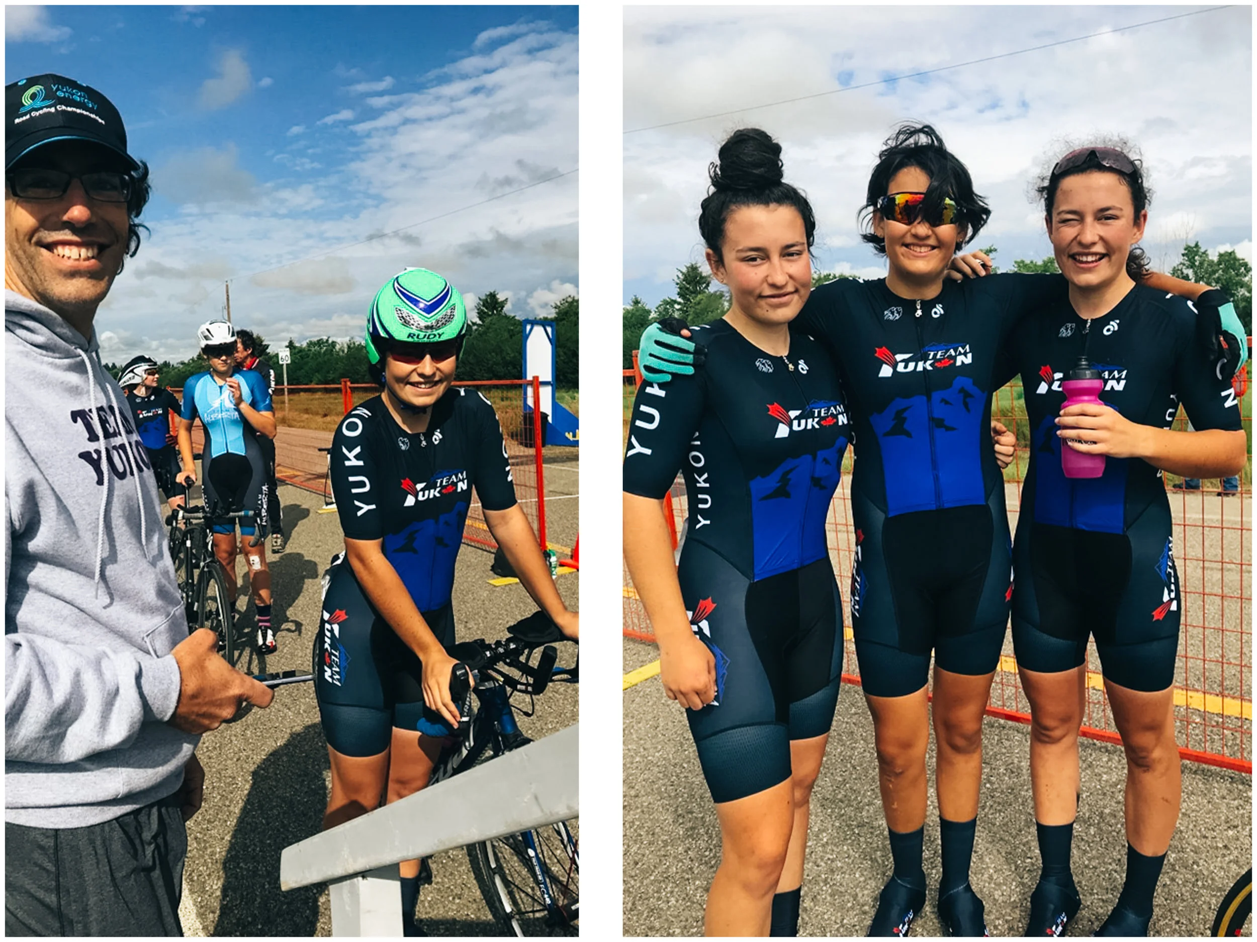 The girls before the Time Trial (TT) event on Day 1.