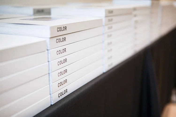 200 copies were stamped by hand on the spine as well. (My hands were numb afterwards.)