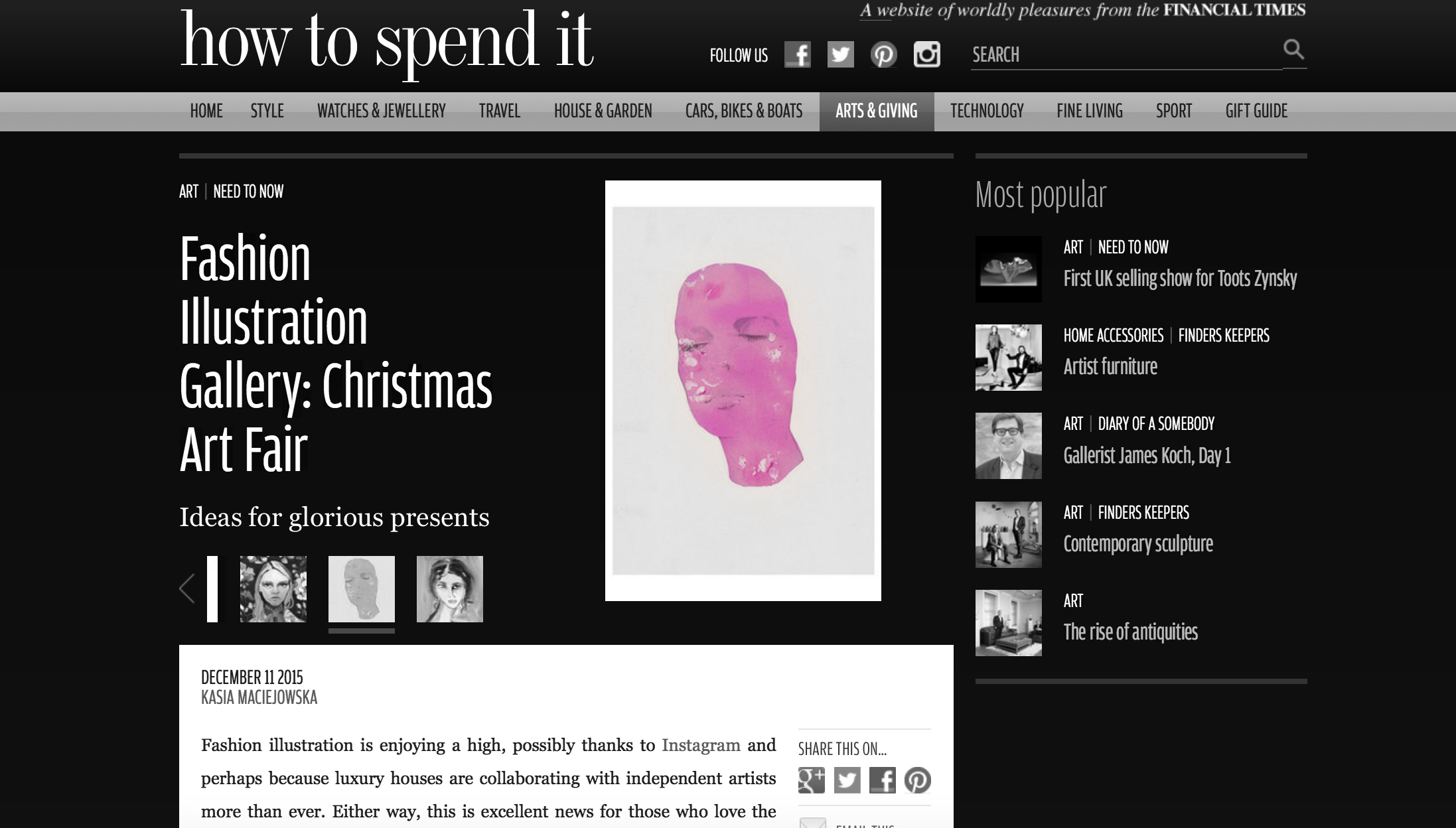 Fashion Illustration Gallery: Christmas Art Fair