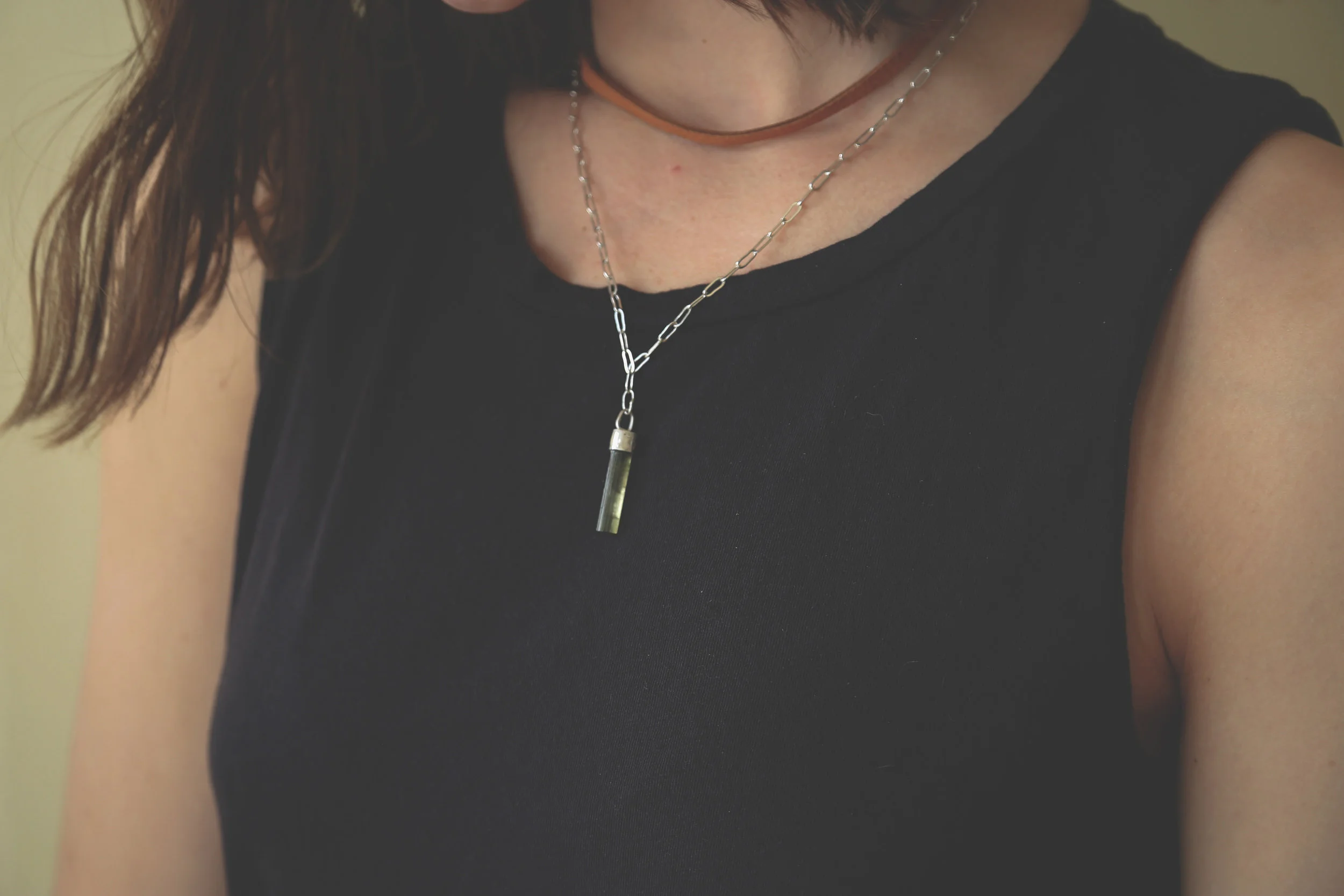 handmade california tourmaline necklace