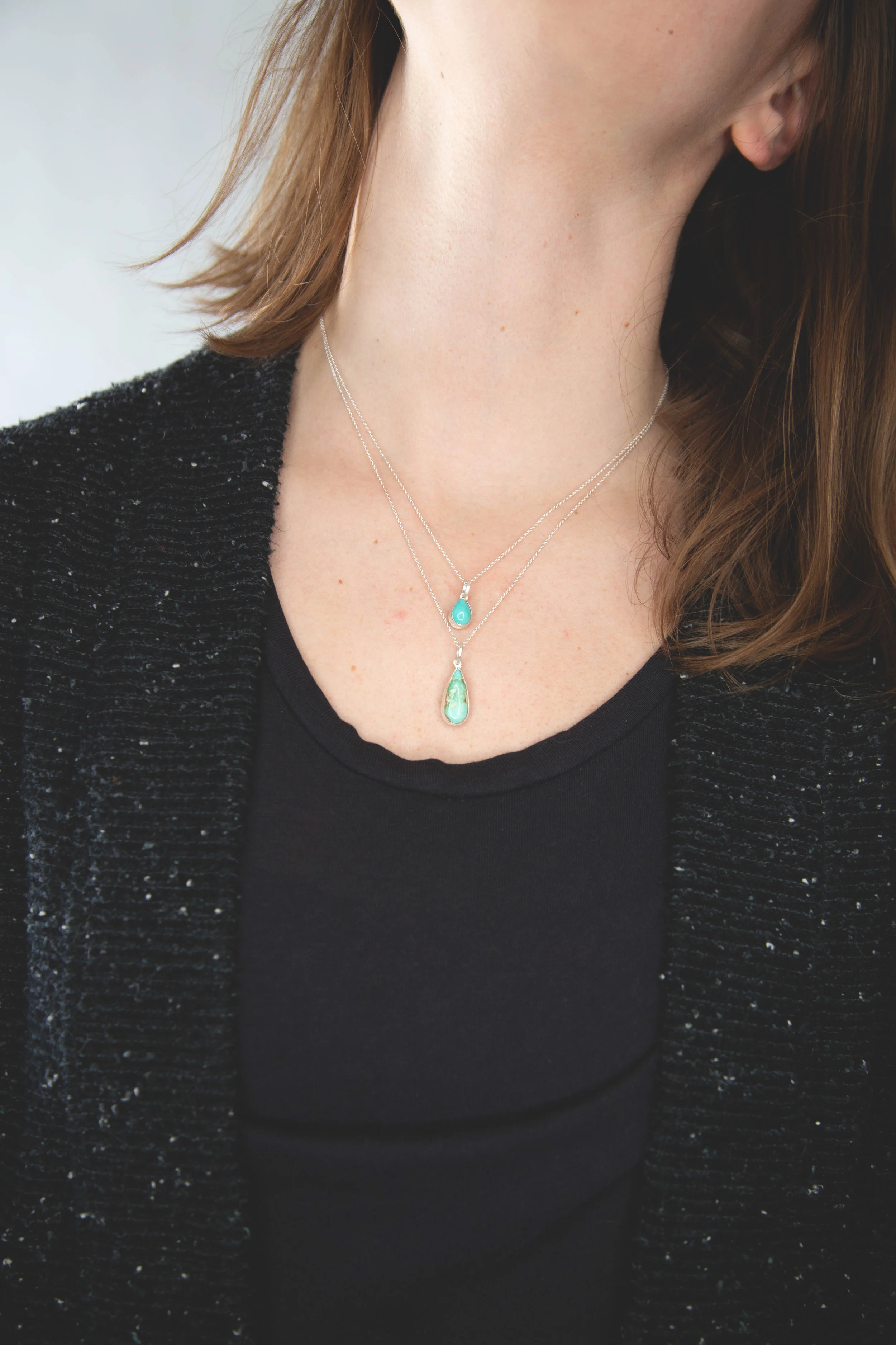 layered charm necklaces sterling silver