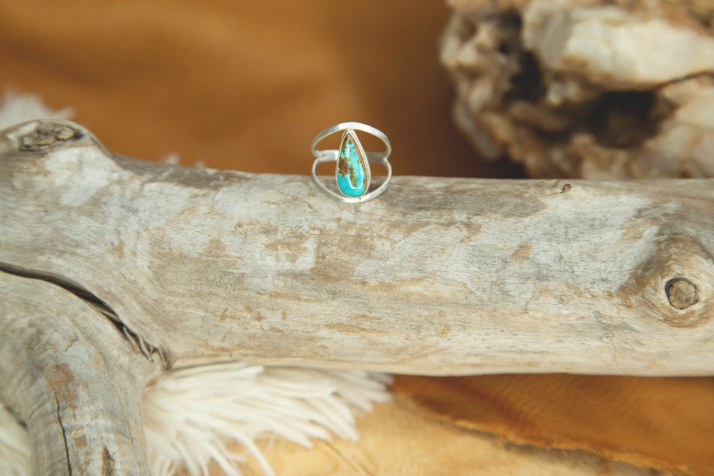 Recycled Silver Turquoise Ring