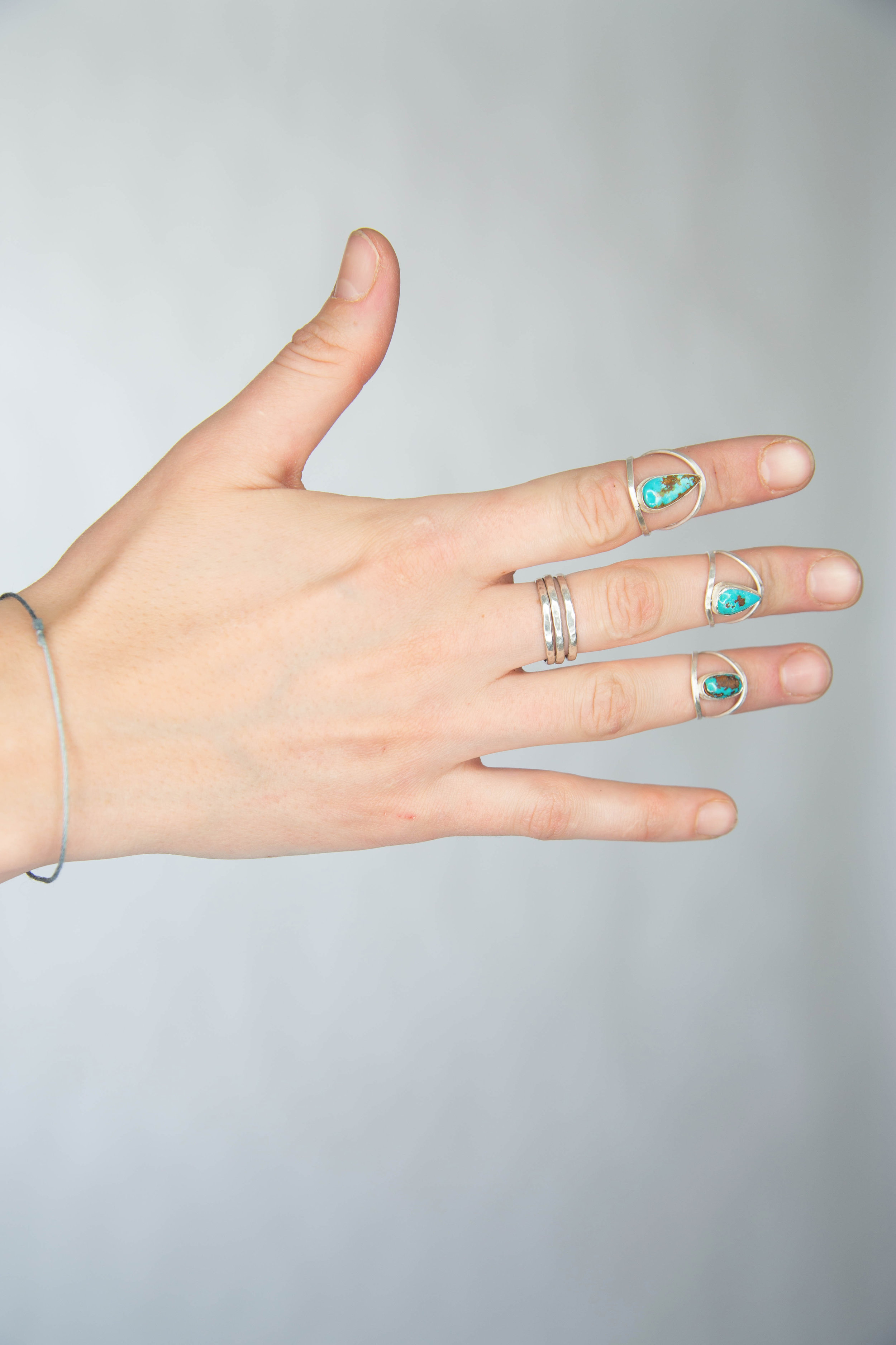 Recycled Silver Blue Oasis Turquoise Ring