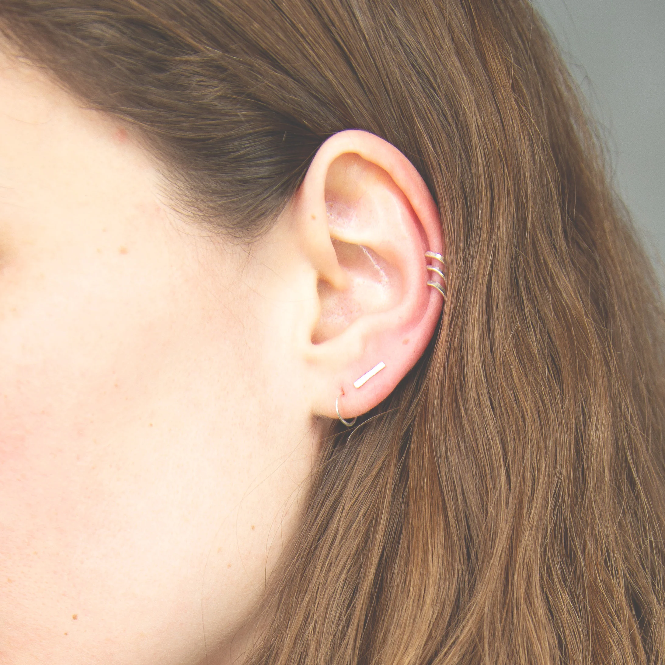 tiny hoops handmade sterling silver