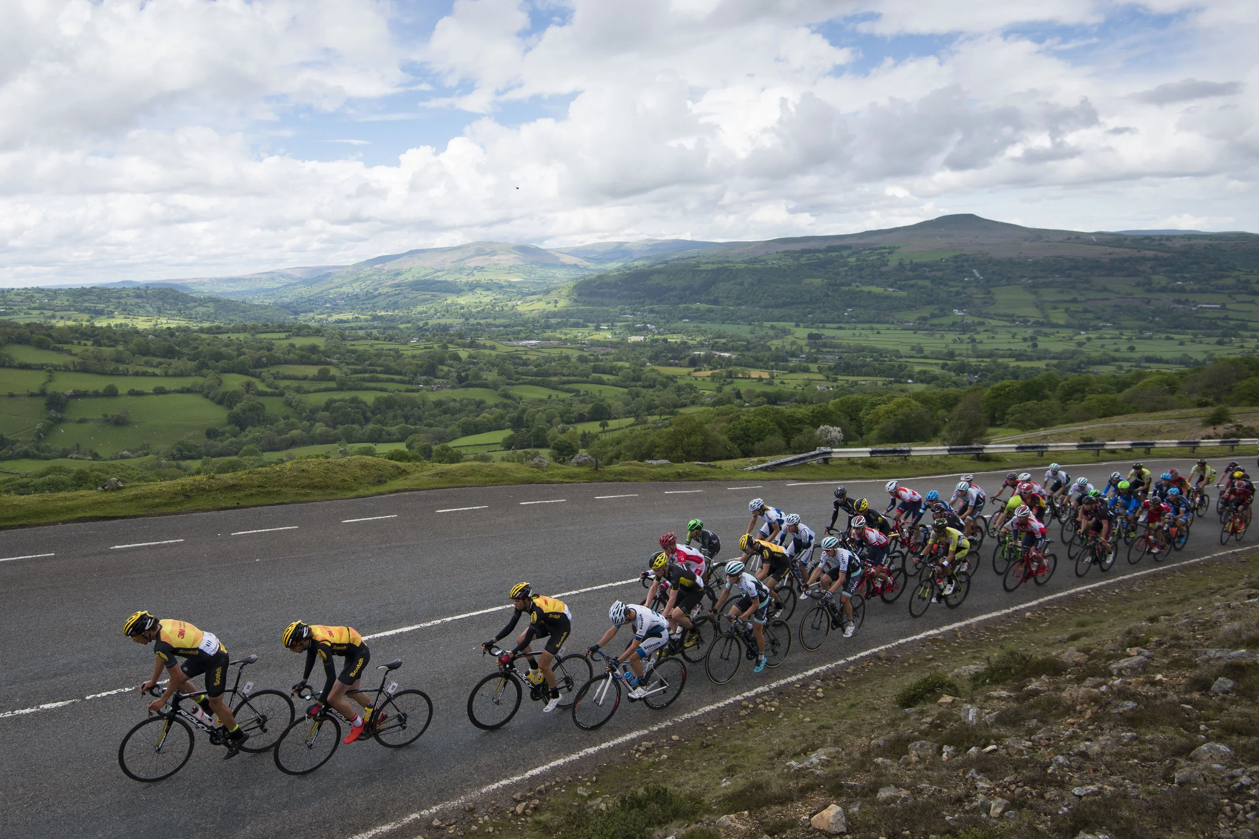 TORFAEN, WALES - MAY 22: Cyclists ride up the Tumble during the 2016 Wales Velothon on May 22, 2016 in Torfaen, Wales. (Photo by Matthew Horwood/Getty Images)