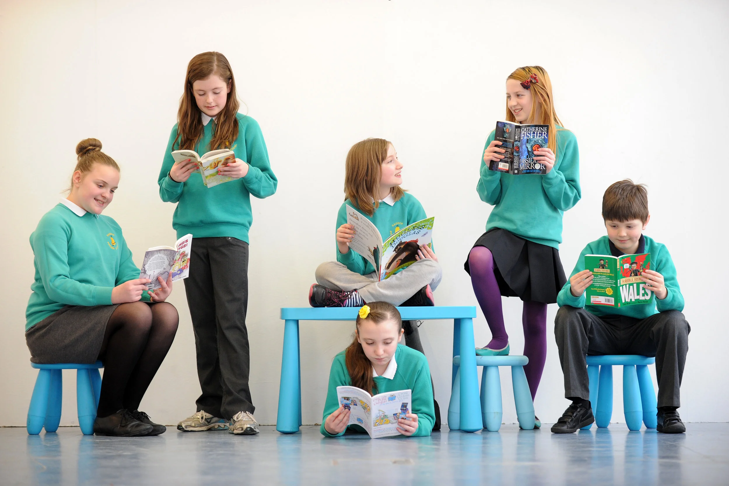 200313
Launch of Cardiff Children's Literary festival at the Old Library, Cardiff.
Picture shows pupils from Radnor Primary School. School refused to give names.
PIC: Matthew Horwood / Media Wales