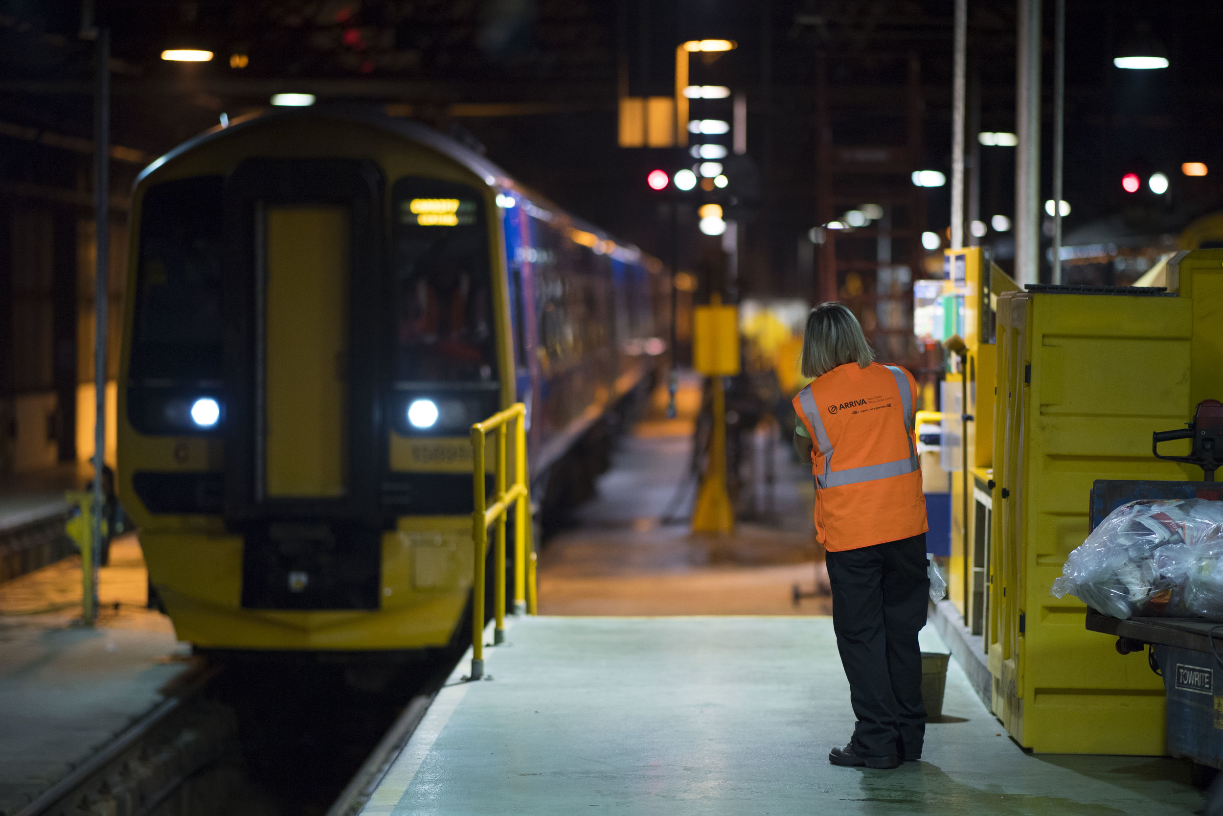 Arriva Trains Wales depot in Cardiff, South Wales