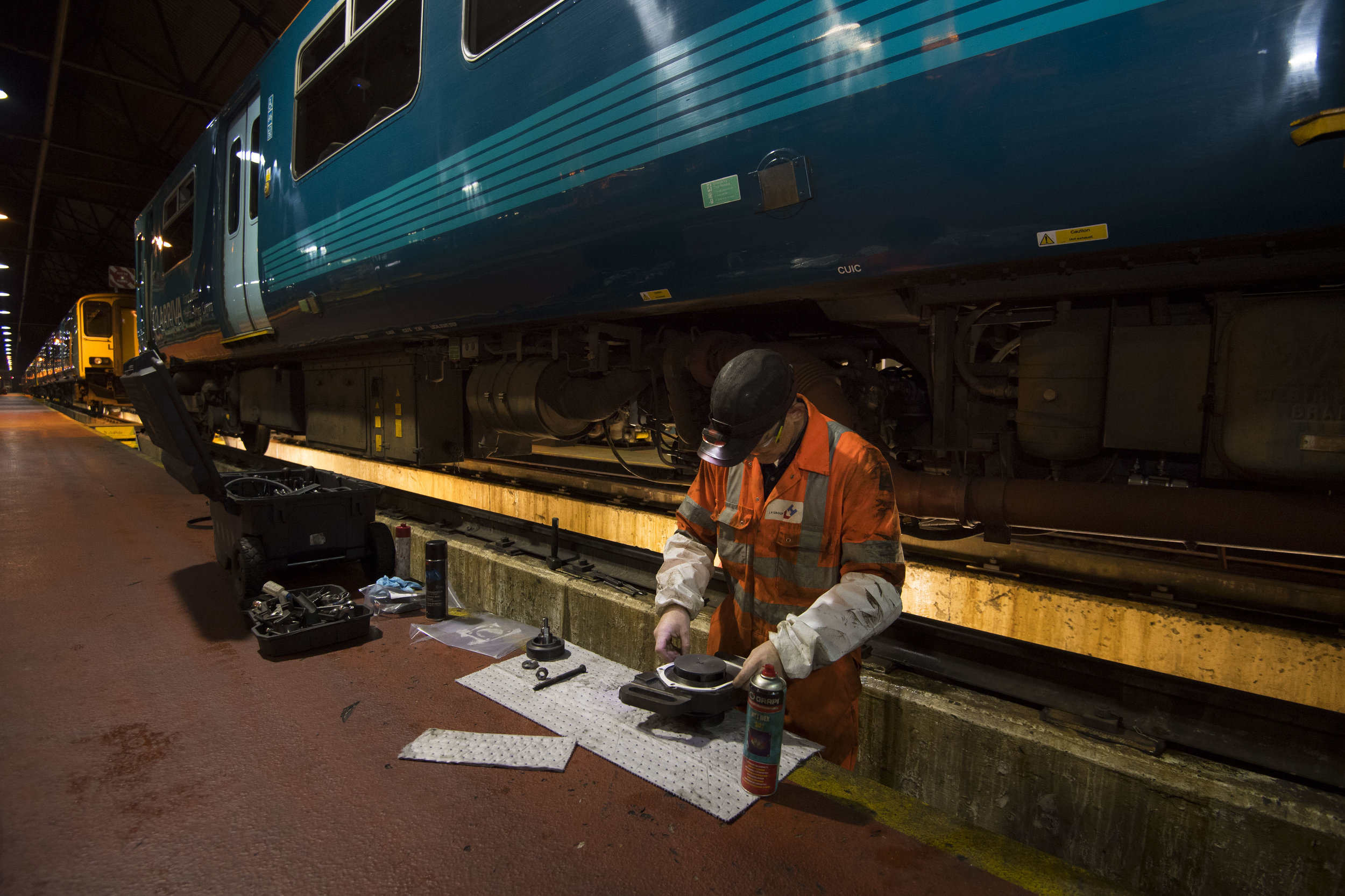 Arriva Trains Wales depot in Cardiff, South Wales