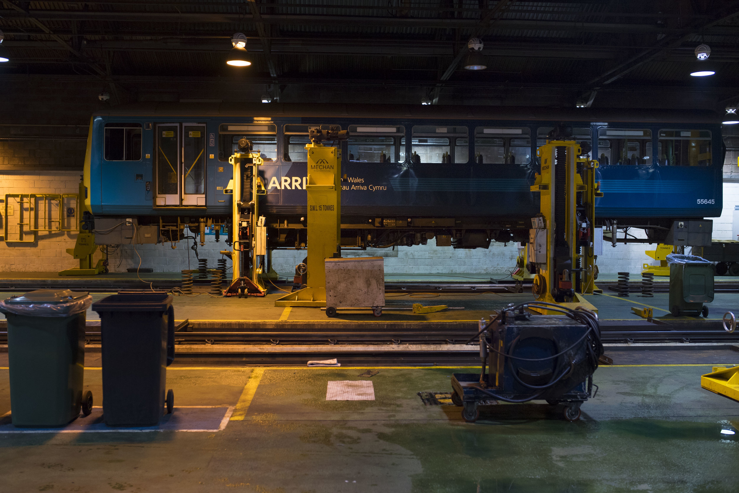 Arriva Trains Wales depot in Cardiff, South Wales