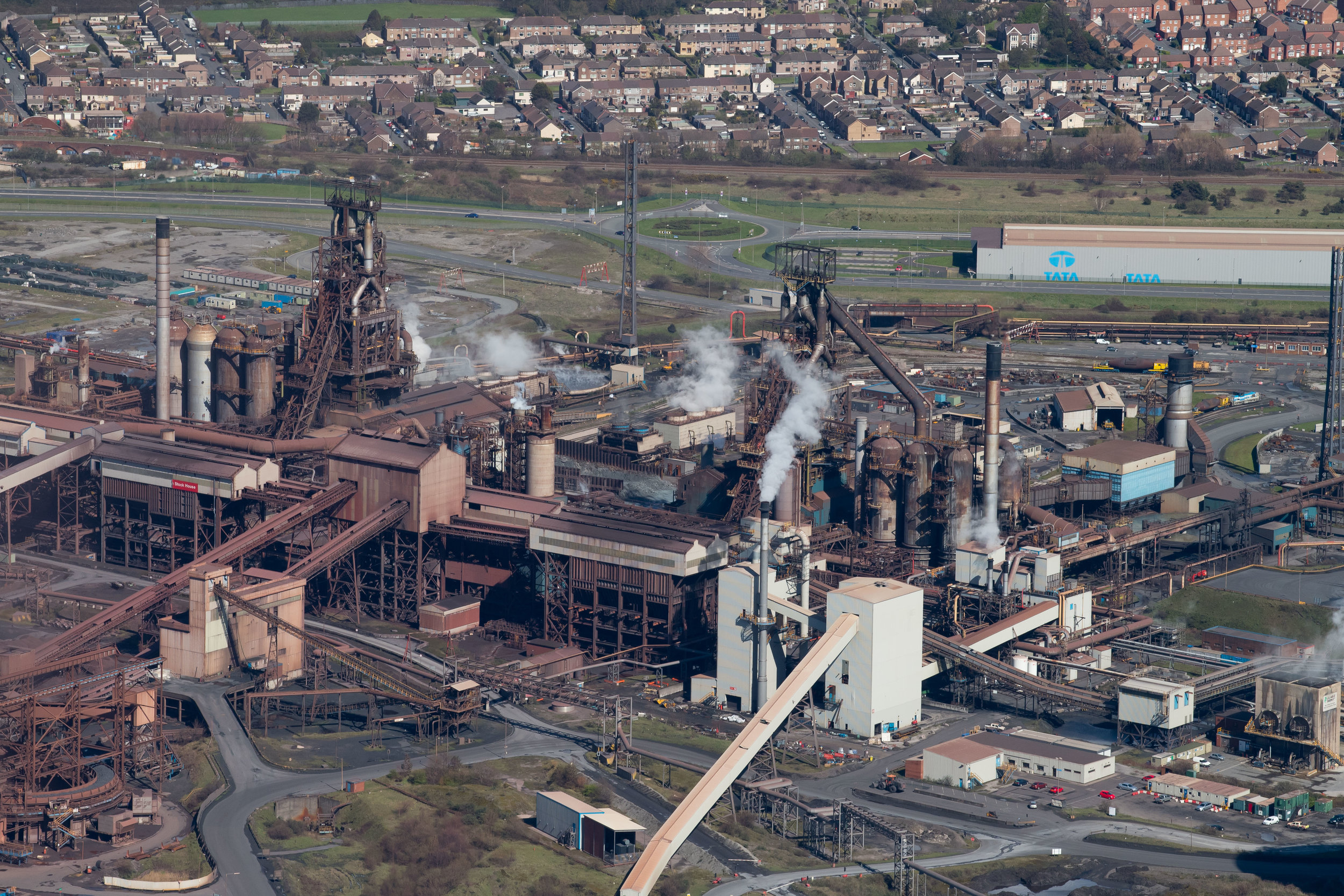  PORT TALBOT, WALES - APRIL 09:

A general aerial view of Tata steel on April 9, 2016 in Port Talbot, Wales. Indian owned Tata steel has threatened to pull out of all its UK operations putting 4000 UK jobs at risk. Liberty House, run by Sanjeev Gupta