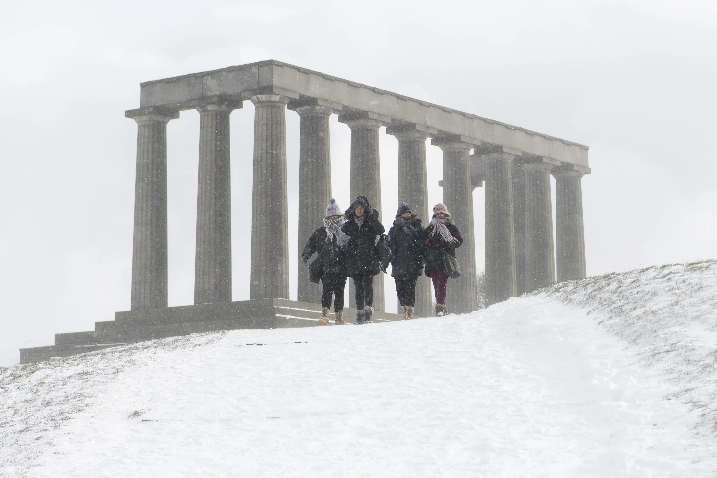EDINBURGH, SCOTLAND - MARCH 1: on March 1, 2018 in Edinburgh, United Kingdom. People have been warned not to make unnecessary journeys as the Met office issues a red weather be aware warning for parts of Wales and South West England following the one currently in place in Scotland. (Photo by Matthew Horwood/Getty Images)