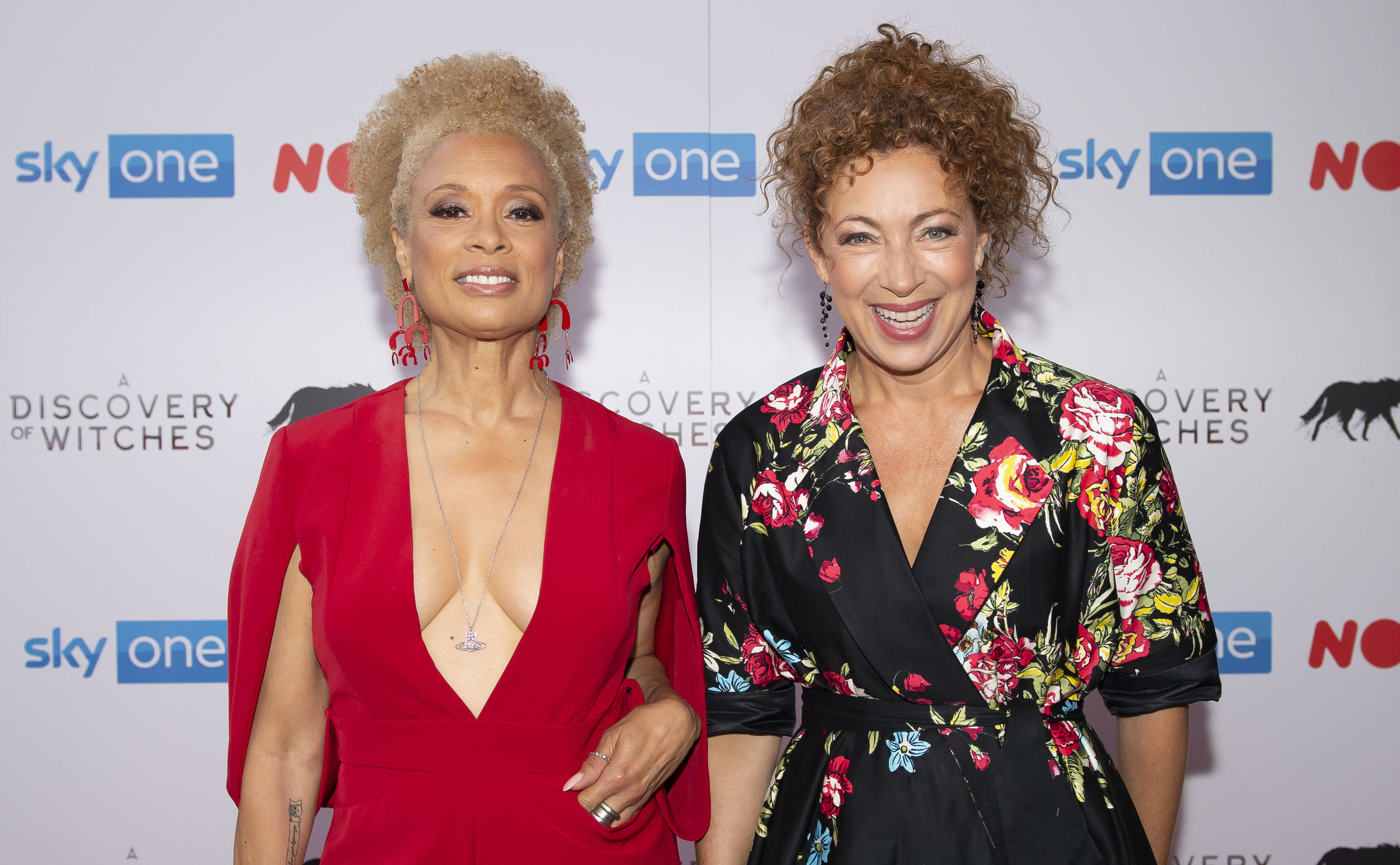  CARDIFF, WALES - SEPTEMBER 05: Valarie Pettiford and Alex Kingston attend the UK Premiere of 'A Discovery Of Witches' at Cineworld on September 5, 2018 in Cardiff, Wales. (Photo by Matthew Horwood/Getty Images) 