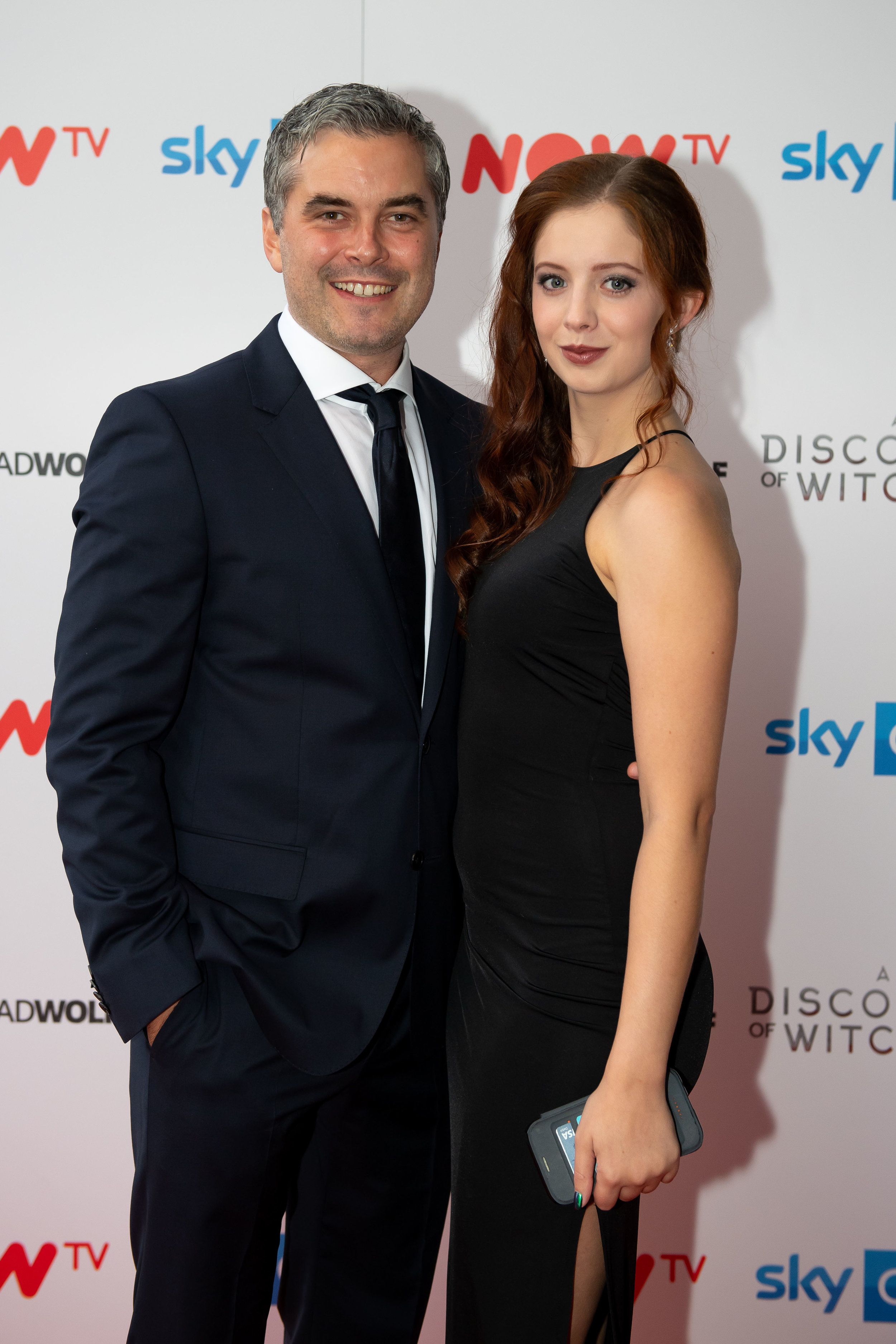  CARDIFF, WALES - SEPTEMBER 05: Trystan Gravelle and Sarah Louise Madison attend the UK Premiere of 'A Discovery Of Witches' at Cineworld on September 5, 2018 in Cardiff, Wales. (Photo by Matthew Horwood/Getty Images) 