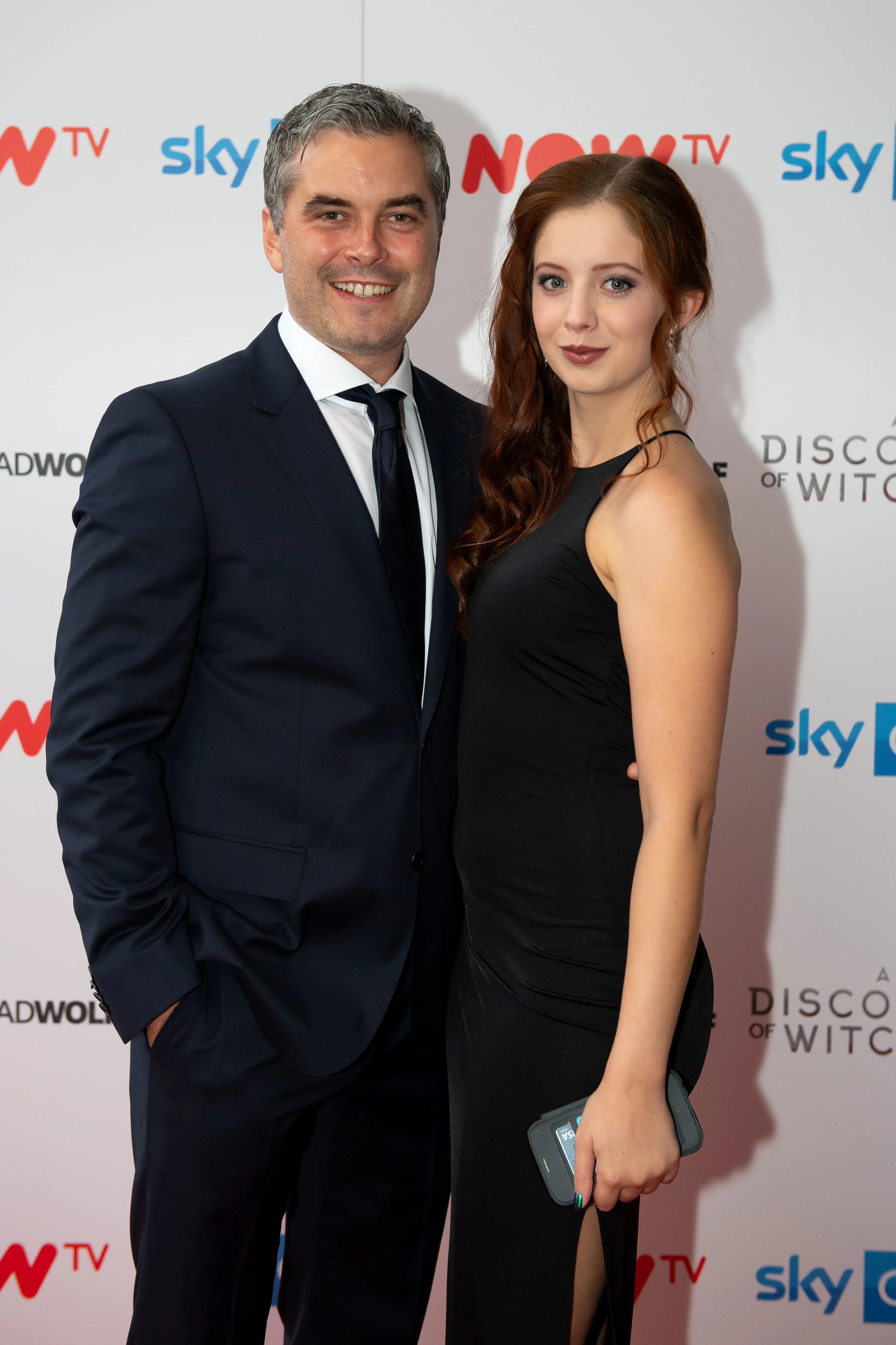CARDIFF, WALES - SEPTEMBER 05: Trystan Gravelle and Sarah Louise Madison attend the UK Premiere of 'A Discovery Of Witches' at Cineworld on September 5, 2018 in Cardiff, Wales. (Photo by Matthew Horwood/Getty Images)