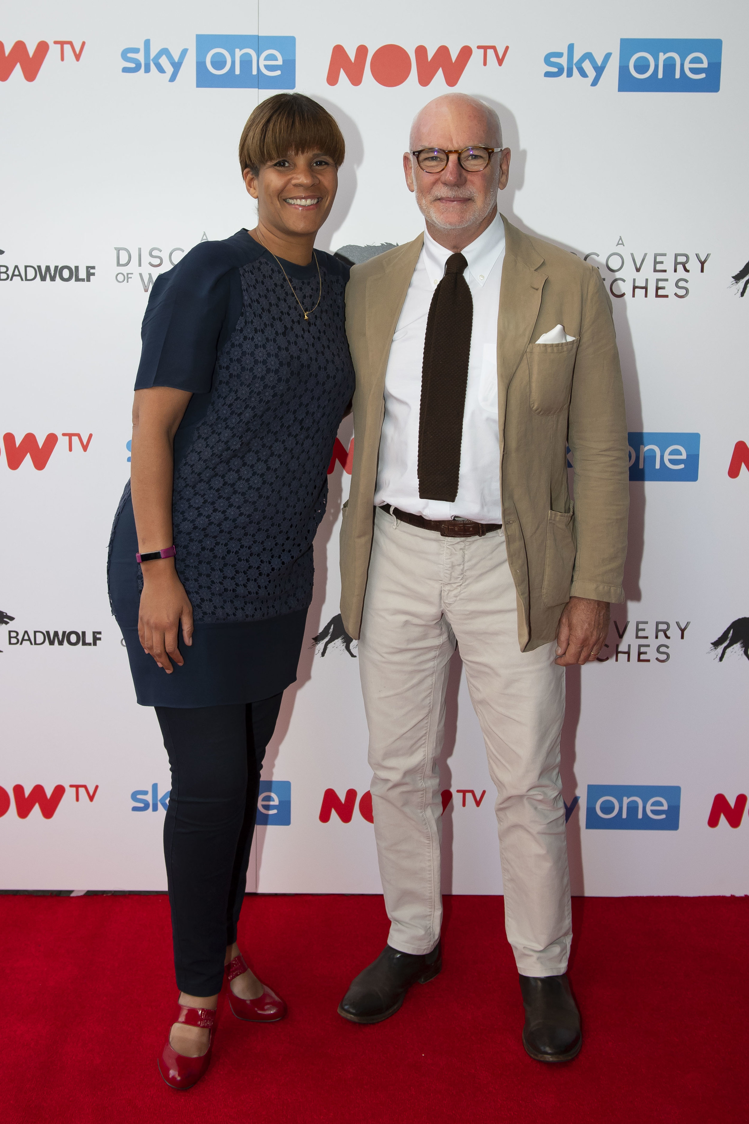  CARDIFF, WALES - SEPTEMBER 05: Anne Mensah, head of drama at Sky, and Gary Davey, managing director of Sky content, attend the UK Premiere of 'A Discovery Of Witches' at Cineworld on September 5, 2018 in Cardiff, Wales. (Photo by Matthew Horwood/Get