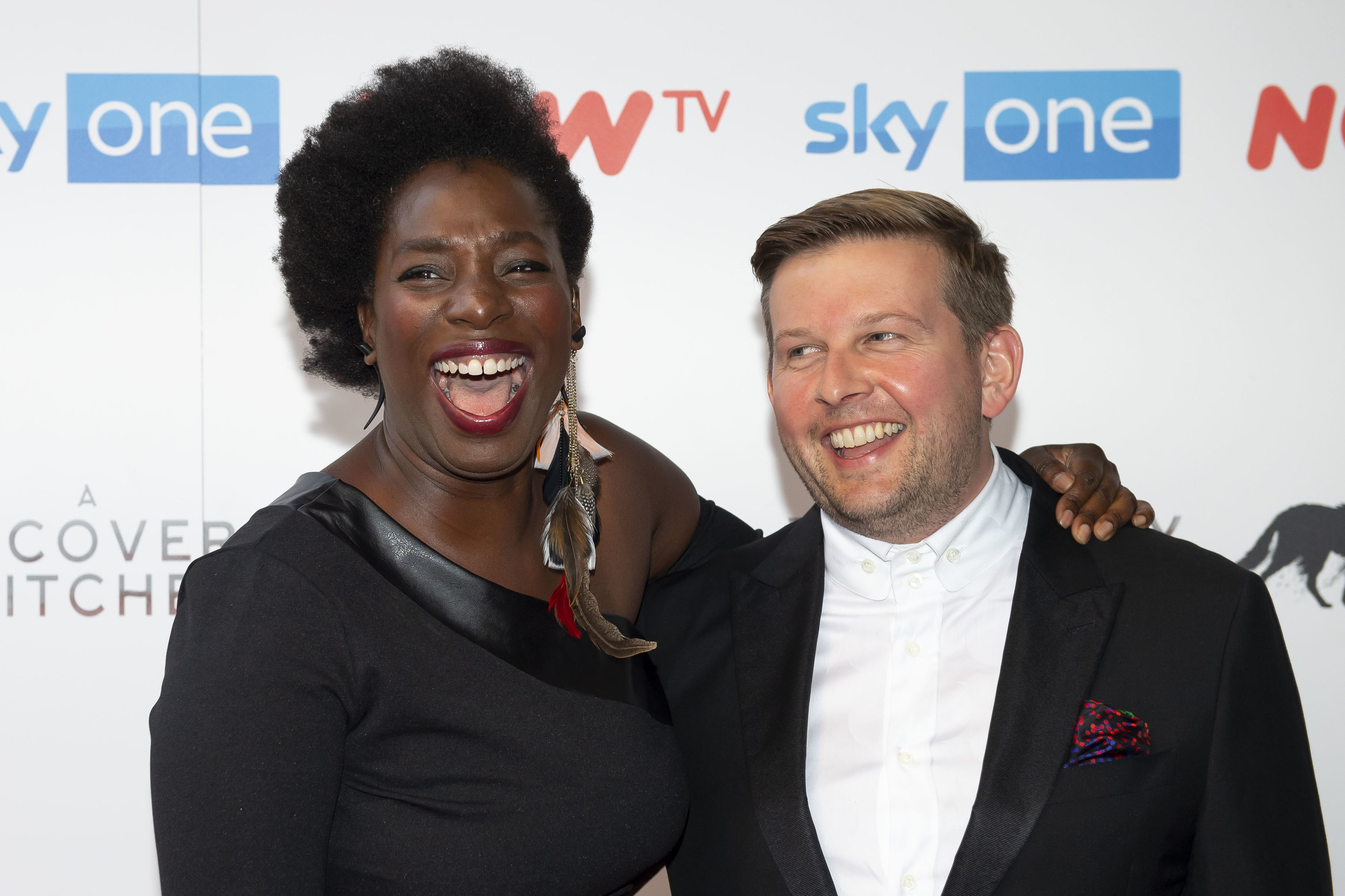  CARDIFF, WALES - SEPTEMBER 05: Tanya Moodie and Greg McHugh attend the UK Premiere of 'A Discovery Of Witches' at Cineworld on September 5, 2018 in Cardiff, Wales. (Photo by Matthew Horwood/Getty Images) 