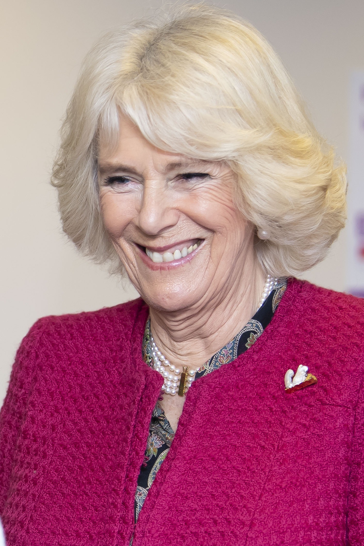  SWINDON, ENGLAND - JANUARY 24: The Duchess of Cornwall, Patron of the National Literacy Trust, smiles during a visit to the Lyndhurst Centre where she met foster carers and children on January 24, 2019 in Swindon, England. The Lyndhurst Centre is th