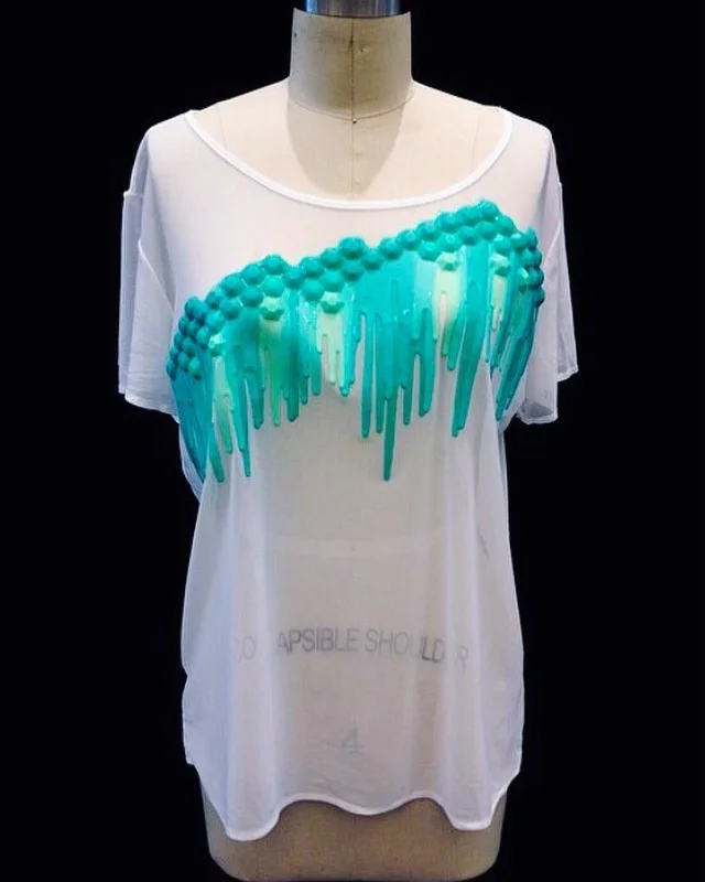 Mesh and Silicone Coverup Top