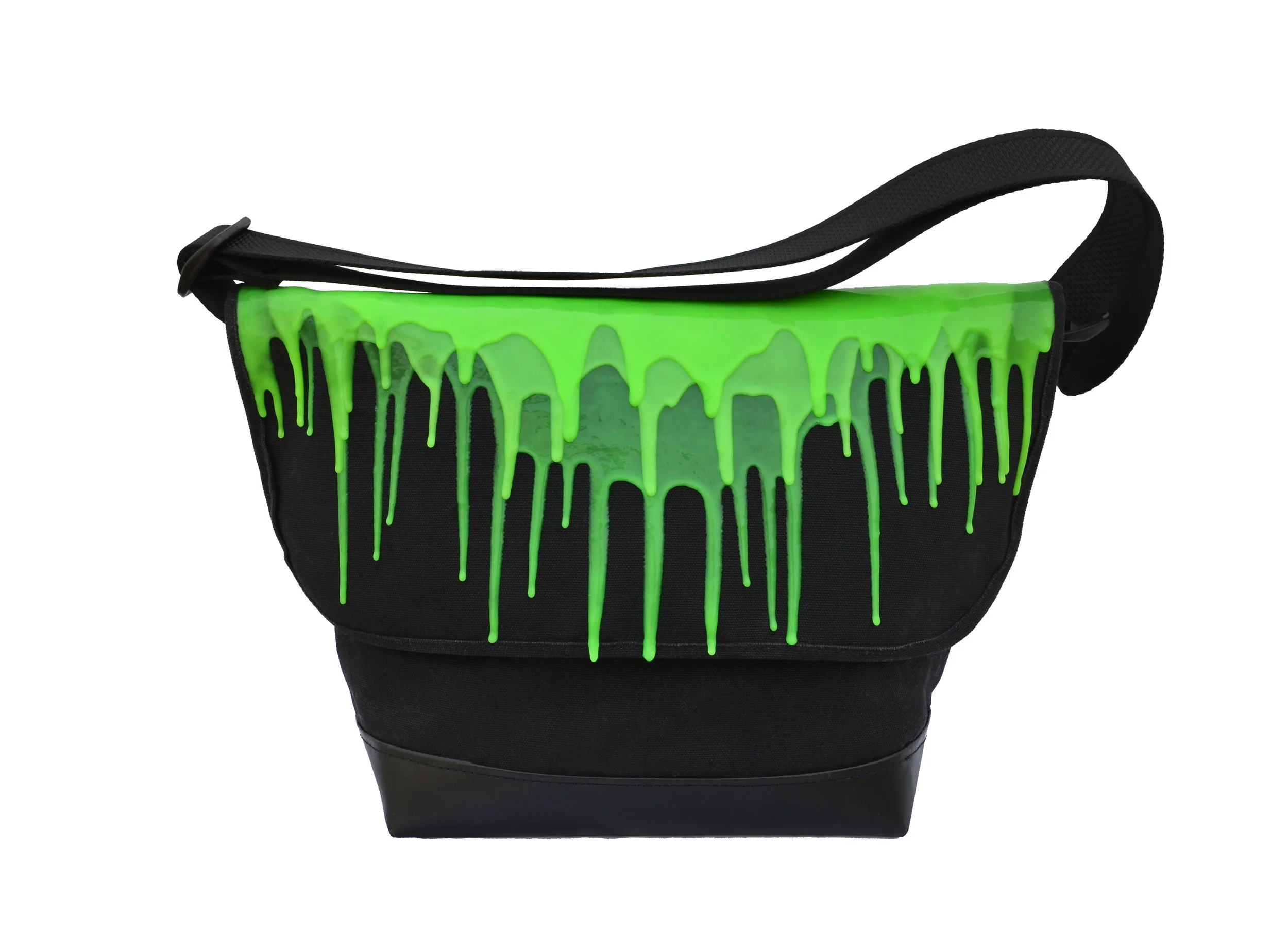 canvas sling bag with silicone drips