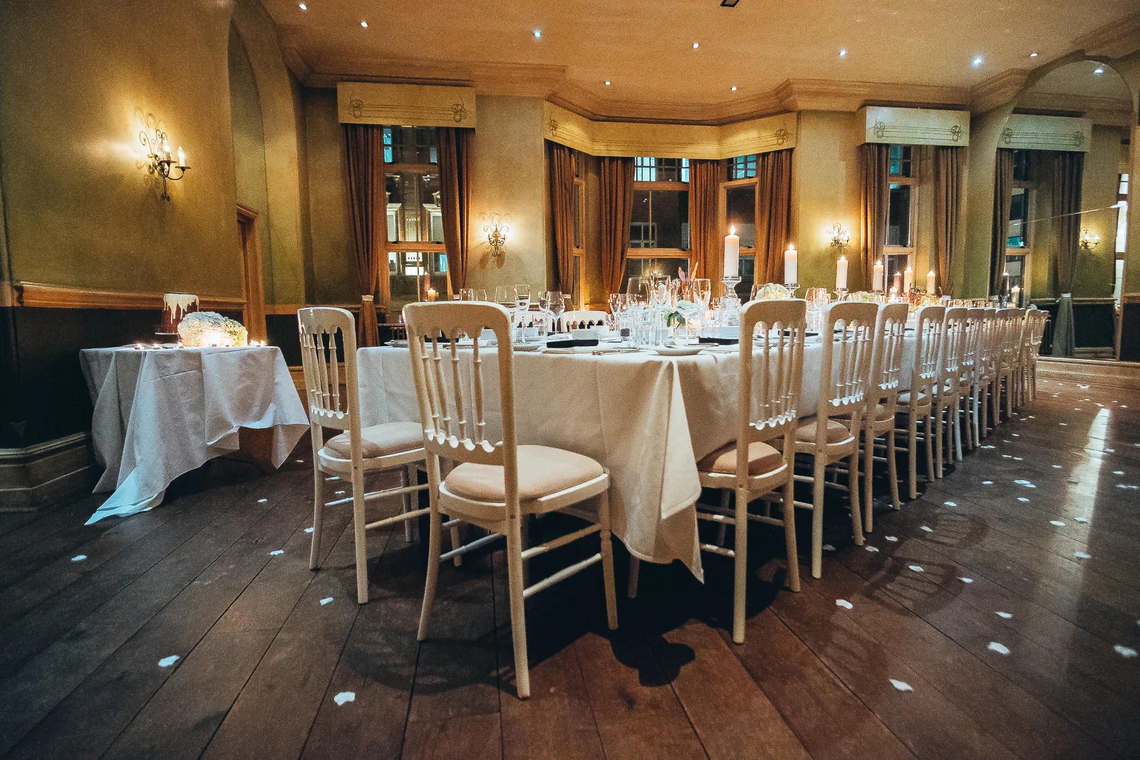 Amazing candle lit reception