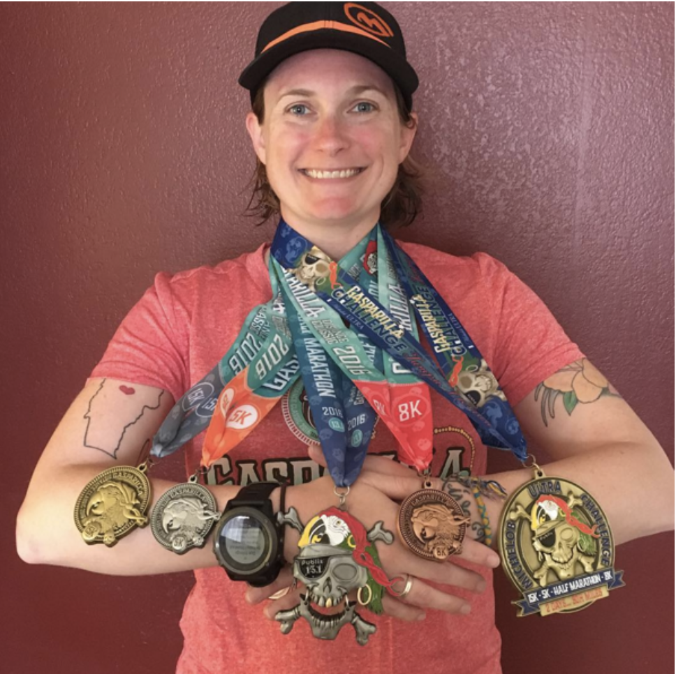 Running a marathon in your 19th state! History was made and medals were collected in Florida! Photo cred: Mallory