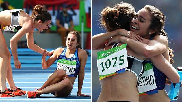 Abbey D'Agostino and Nikki Hamblin