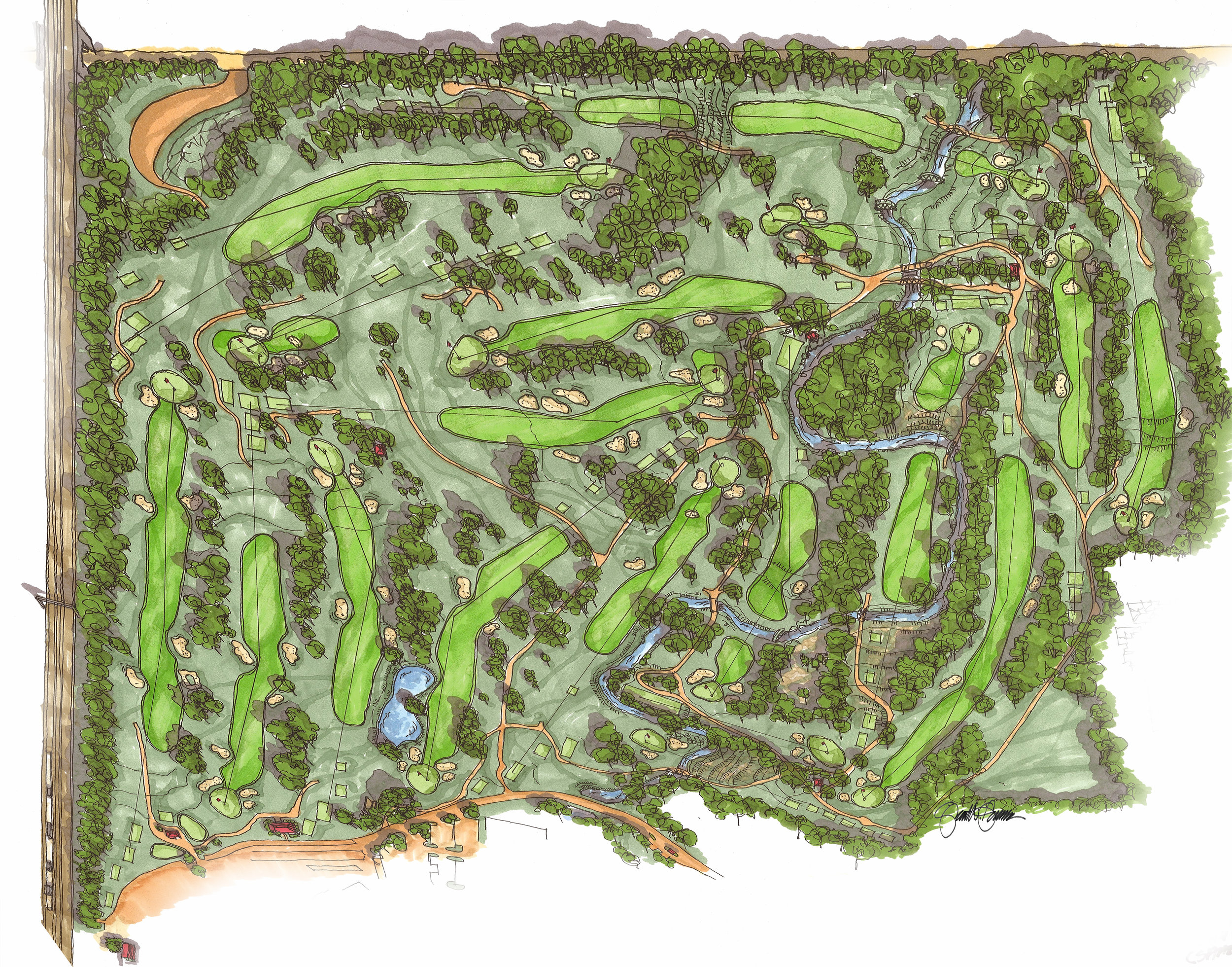 Olympia Fields Country Club North Course Map