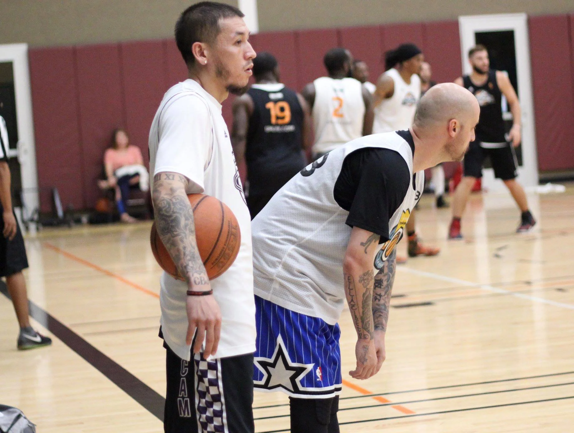 Bickerstaff with Christian Bower
