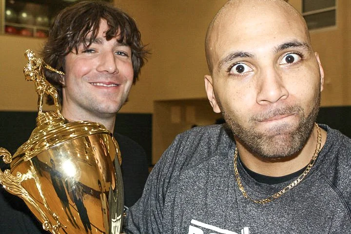 Joe Neuenfeldt (left) with Jonathon “Hot Tub Tony Baby” Moore