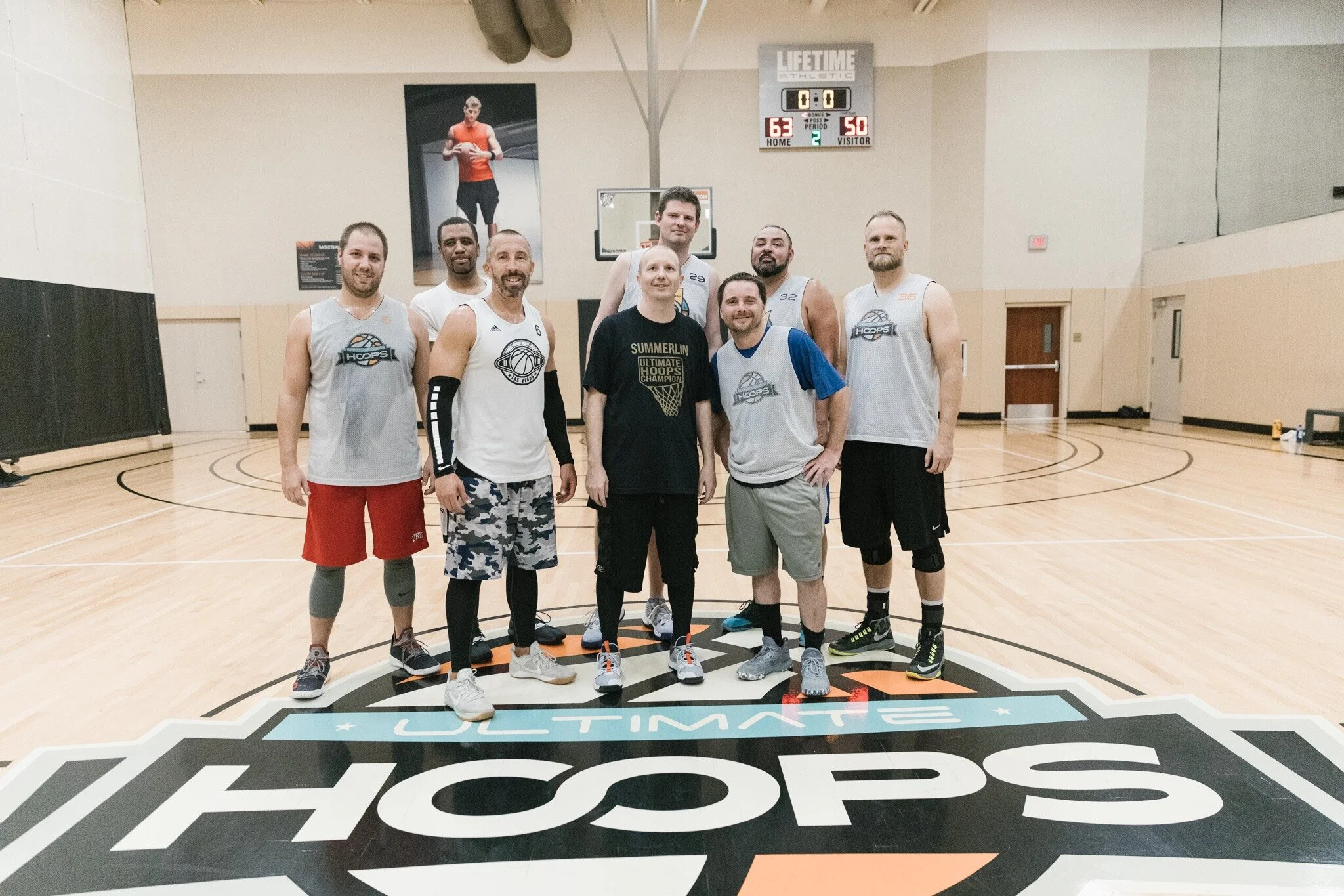Easy Go Travelers after winning the Summerlin Vet League. L.C. Comine (black shirt) won his 20th UH championship last night, tying for the most of all-time.
