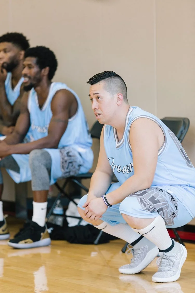 Chris Fisher, wearing Adidas shoes