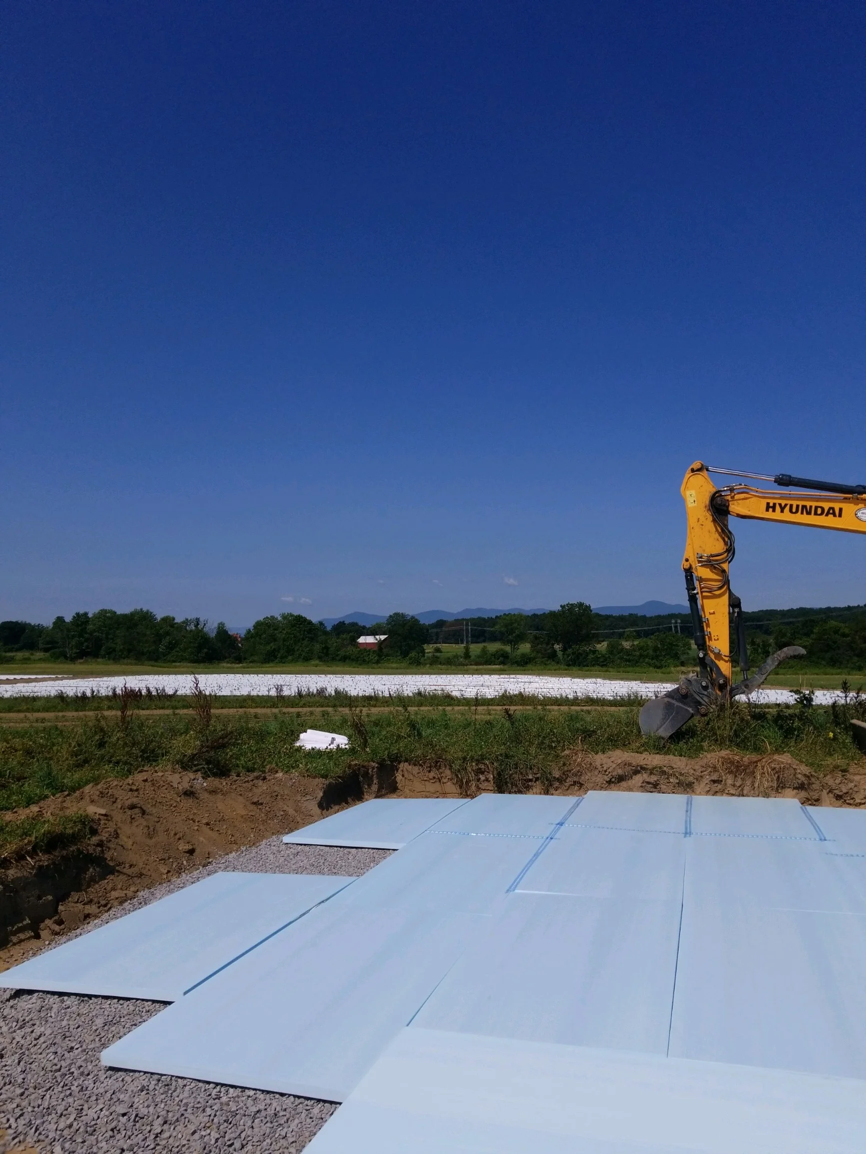 Foundation preparation at Stone House Farms, Livingston NY