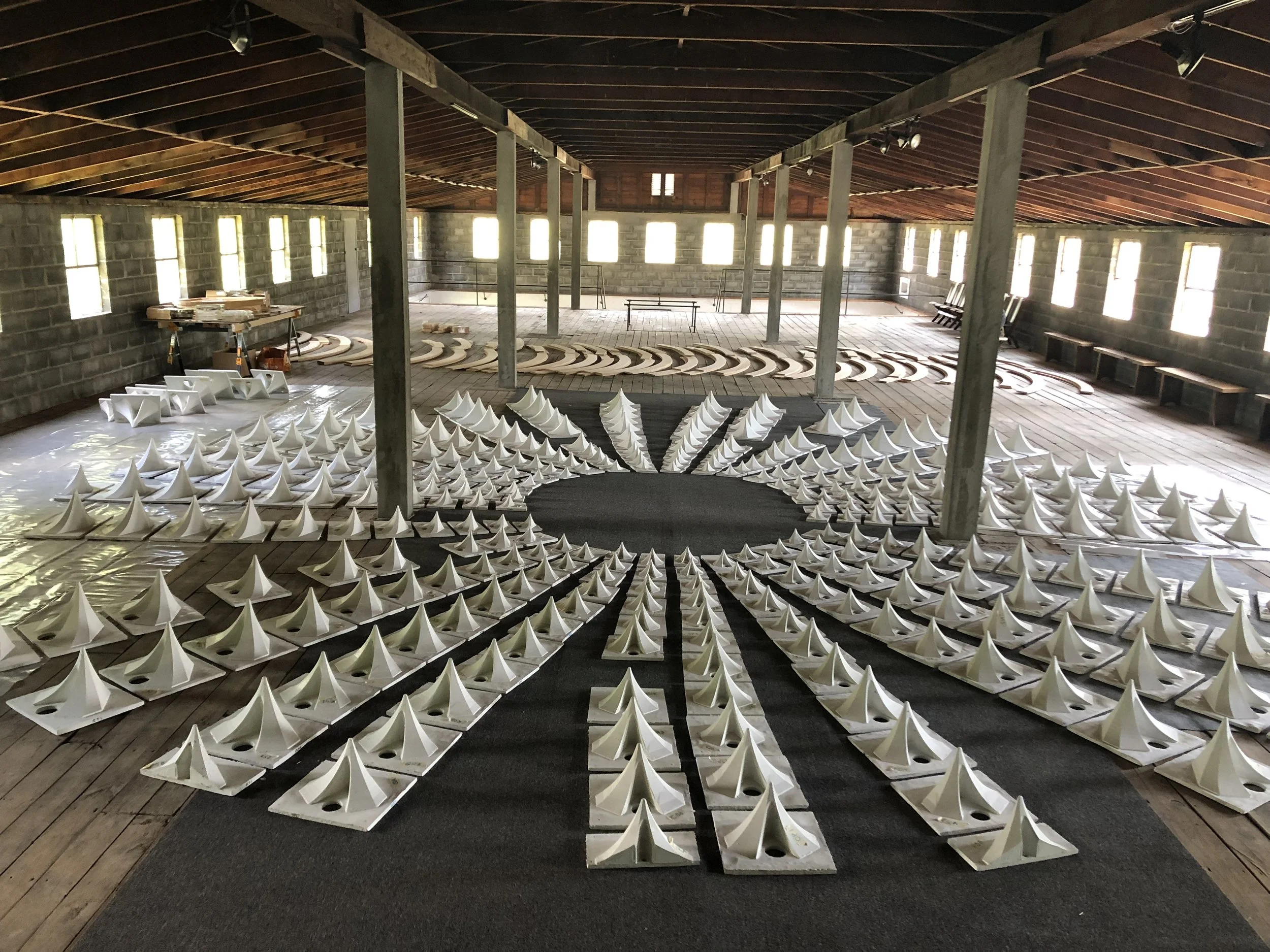 320 UHPC Ductal Panels at artist and project curator Francine Hunter McGivern's The Frank Institute at CR-10, Germantown NY
