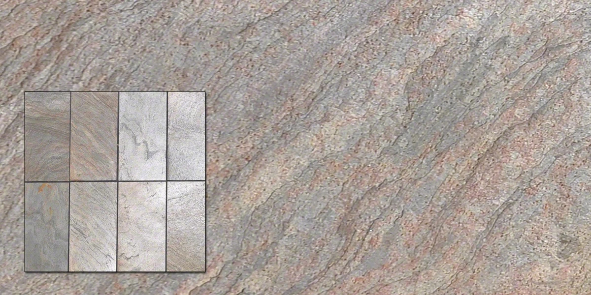  Jeera Green TXTR-LITE Flexible Stone Veneer  Inset shows variation 