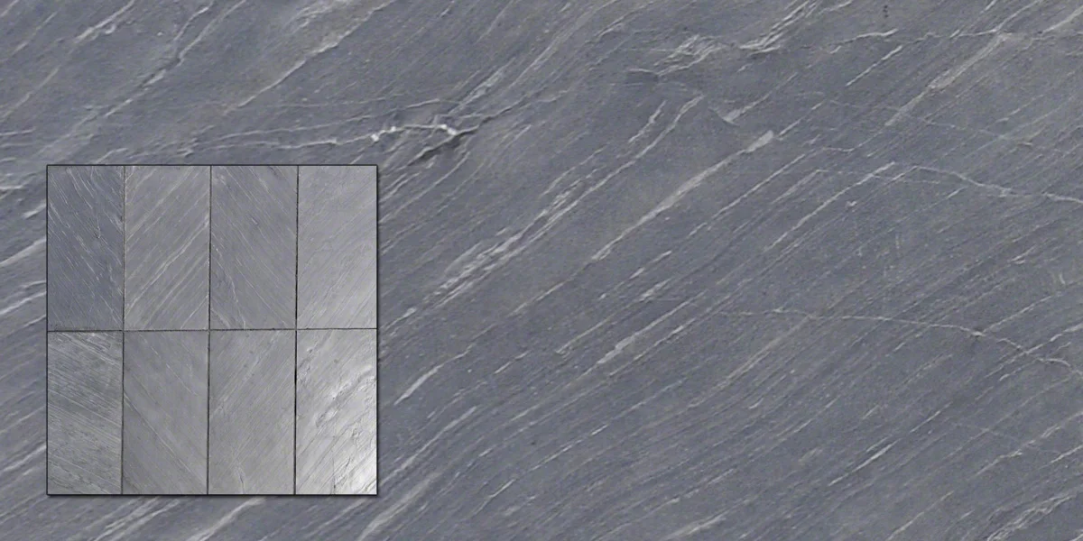  Ocean Black TXTR-LITE Flexible Stone Veneer  Inset shows variation 