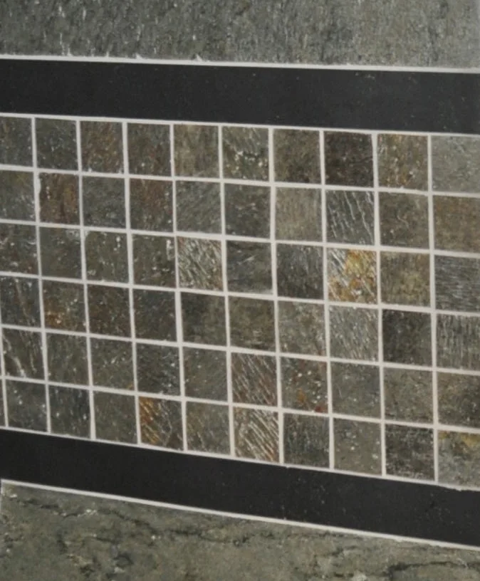  D. Green Mosaic TXTR-LITE Flexible Stone Veneer with Ocean Black Trim 