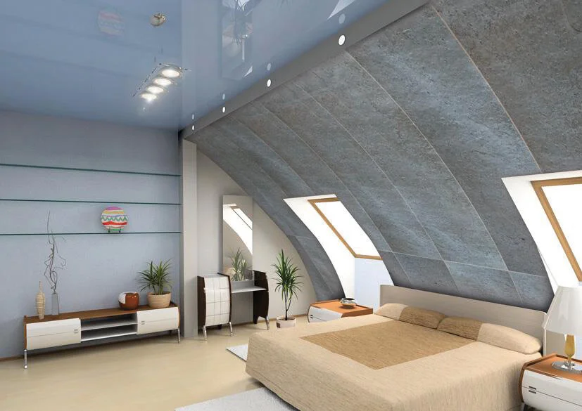  Silver Shine TXTR-LITE Flexible Stone Veneer Bedroom Wall 