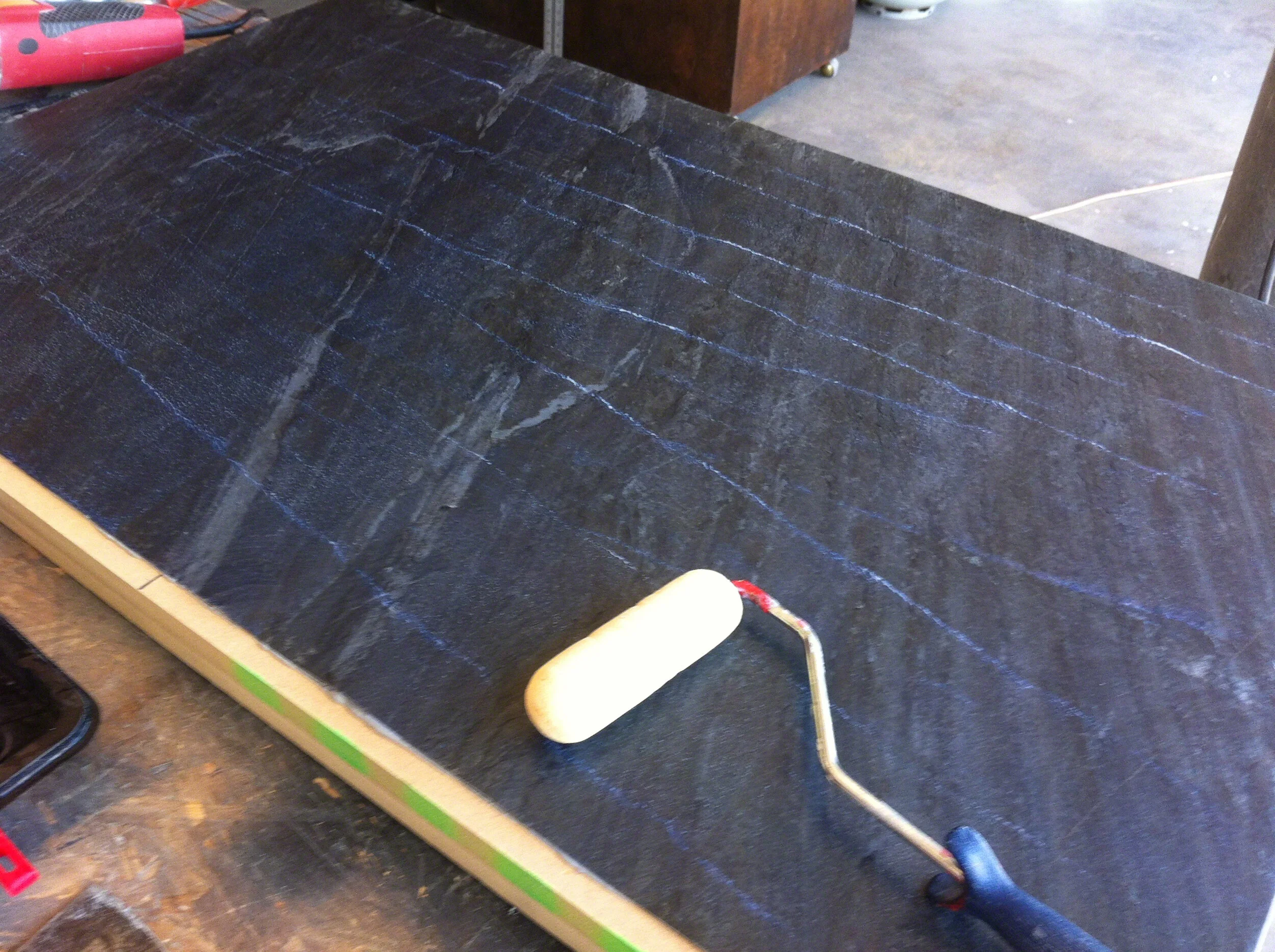 txtr-lite-flexible-stone-veneer-bathroom-vanity-wwuse roller to apply sealer.jpg
