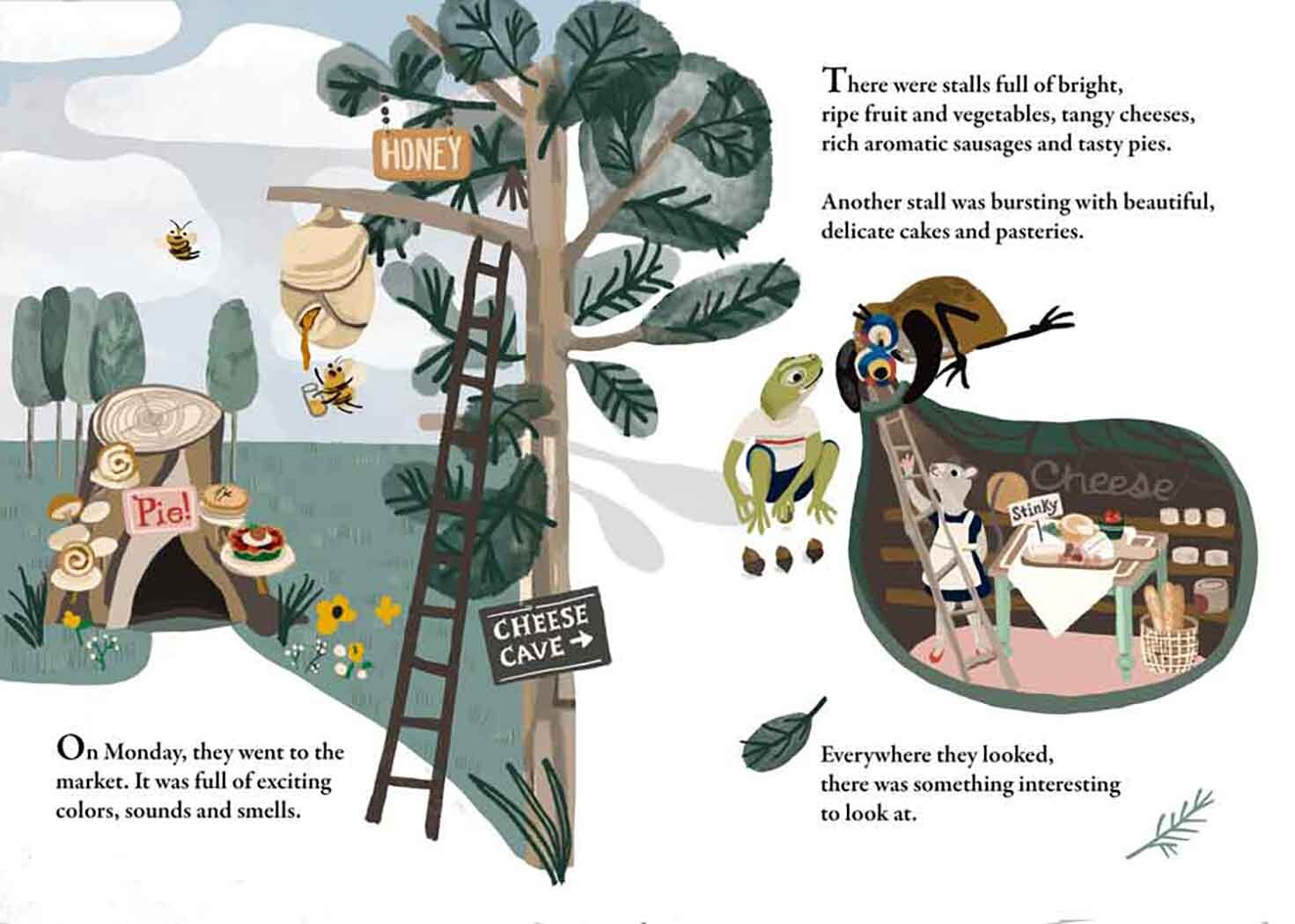 Sample spread for Gulp the Unwise children's book