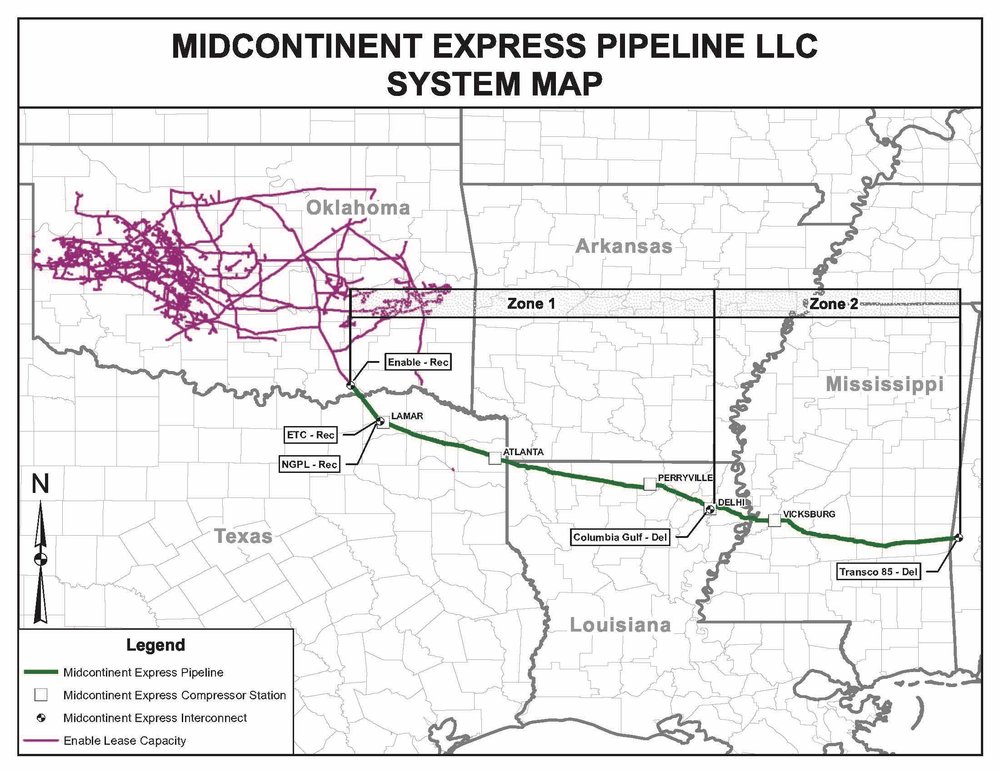 Enable Gas Transmission Map Pipeline Database: Major Transmissions Gas Pipeline Tariffs — The Coalition  For Renewable Natural Gas