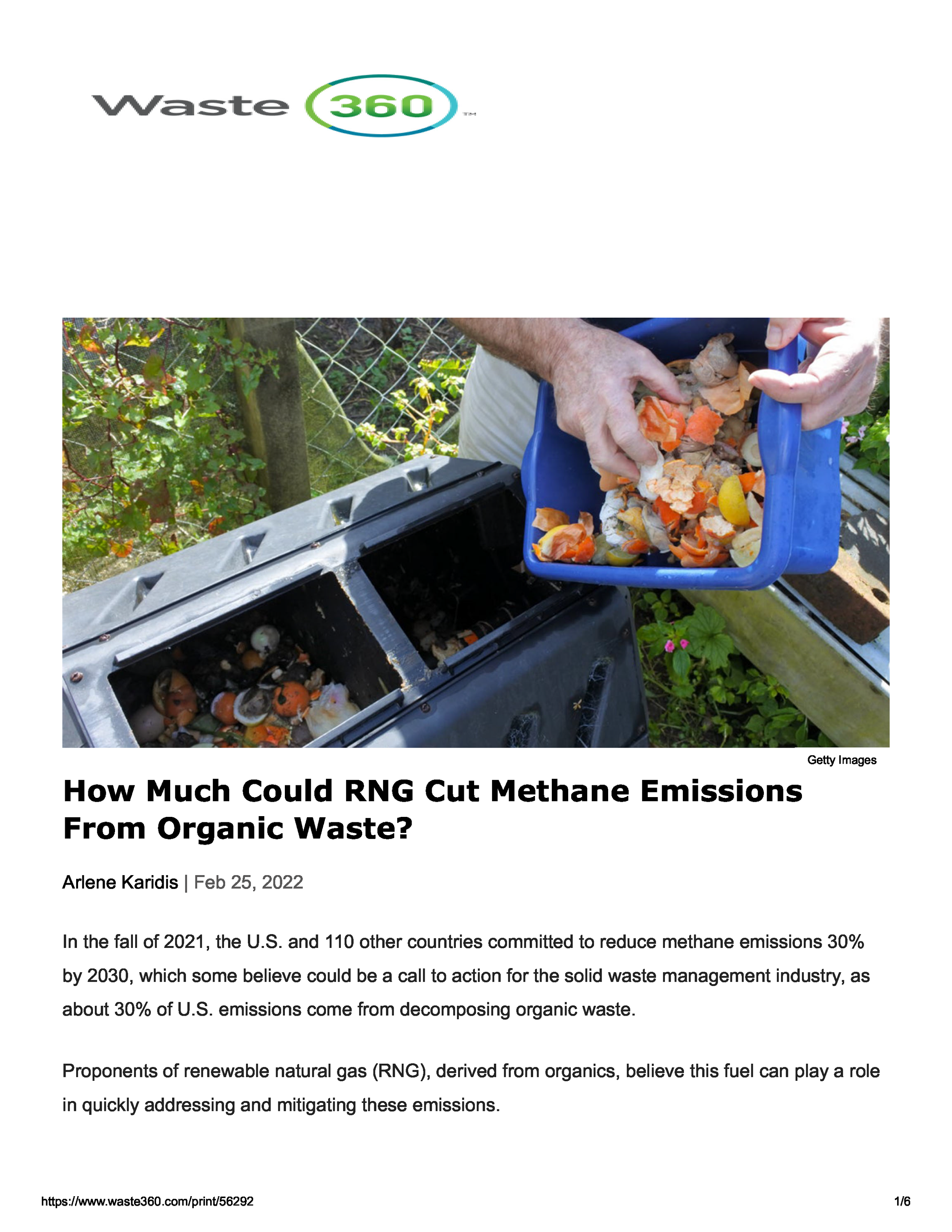 How Much Could RNG Cut Methane Emissions From Organic Waste_Waste 360 02252022_Page_1.png
