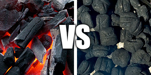 Charcoal briquettes.
