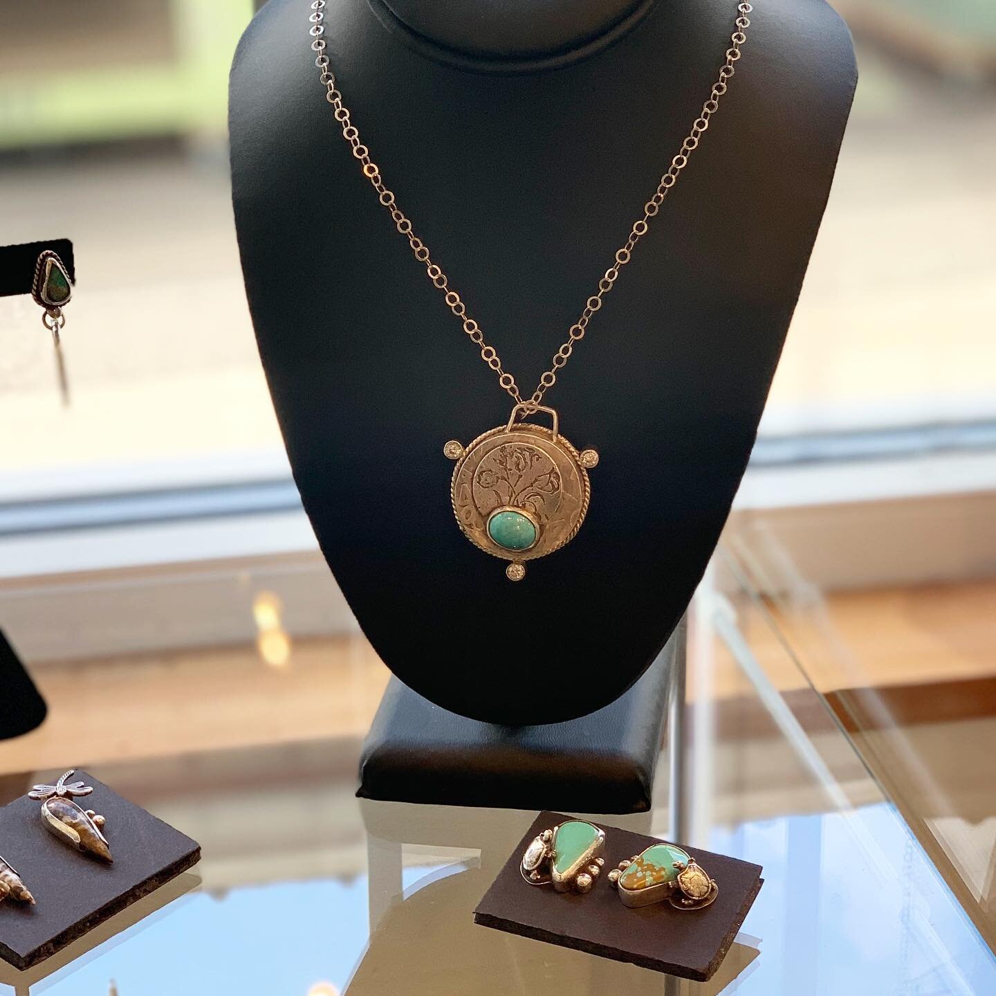 A few gorgeous pieces by Robert Turner of Madison, VA. Robert works with sterling silver and many different kinds of stones and handmade glass beads. Come try these wearable sculptures on!
.
.
.
#jewelrydesign #wearableart #handcraftedjewelry