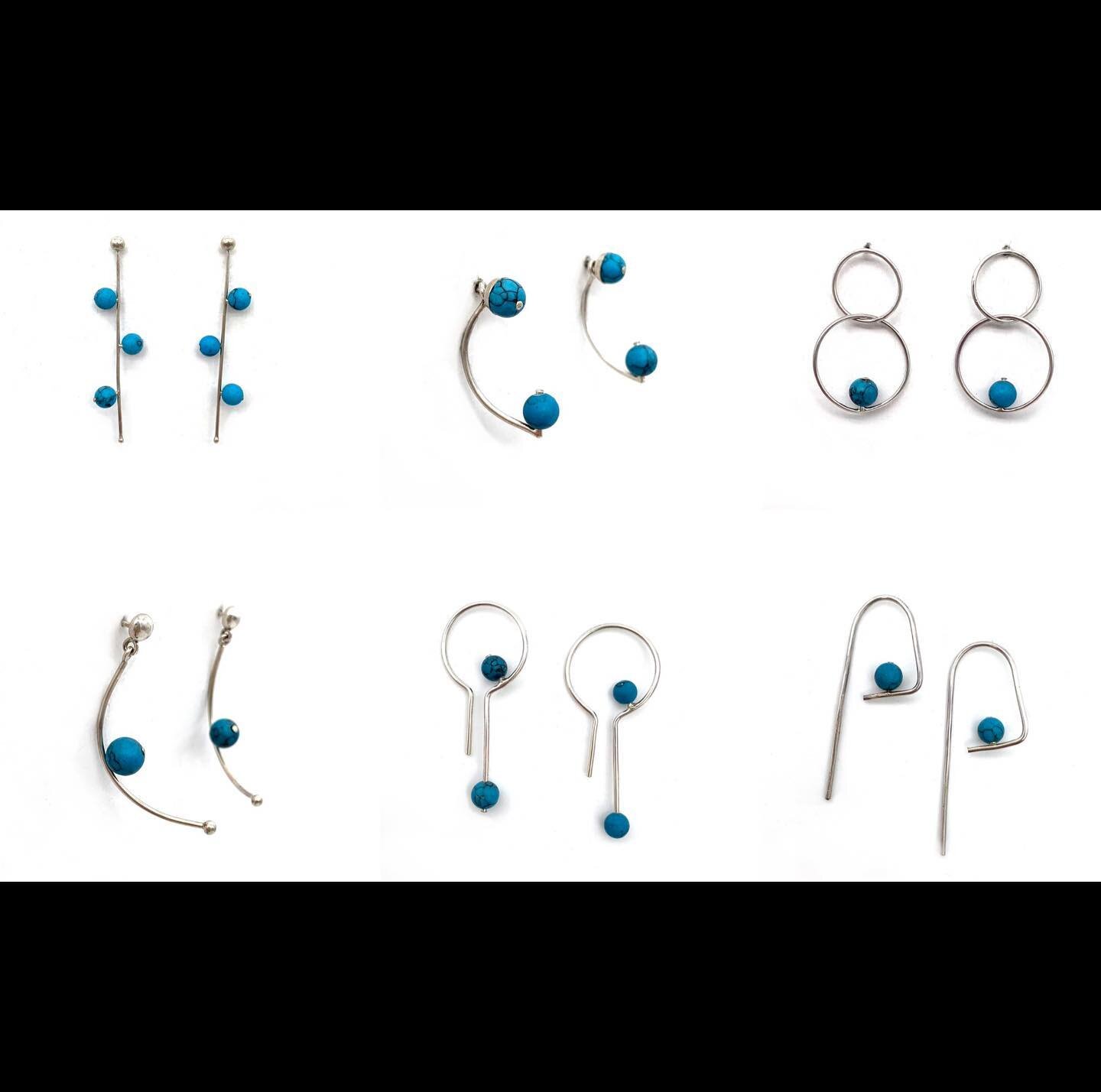 Welcome to another new artist! @avnipateljewelry is based in Roanoke, VA and makes her earrings out of sterling silver and turquoise. Avni says about her jewelry, &ldquo;I express myself through a fusion of ethnic and contemporary jewelry, using hist