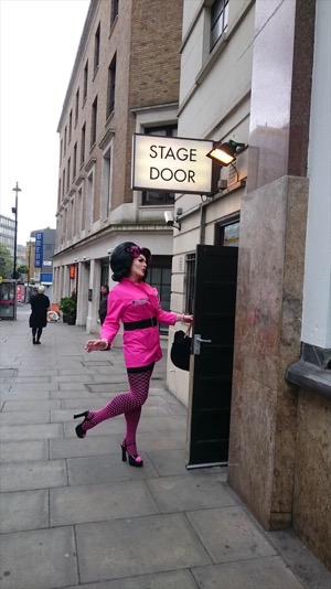 Popping back stage