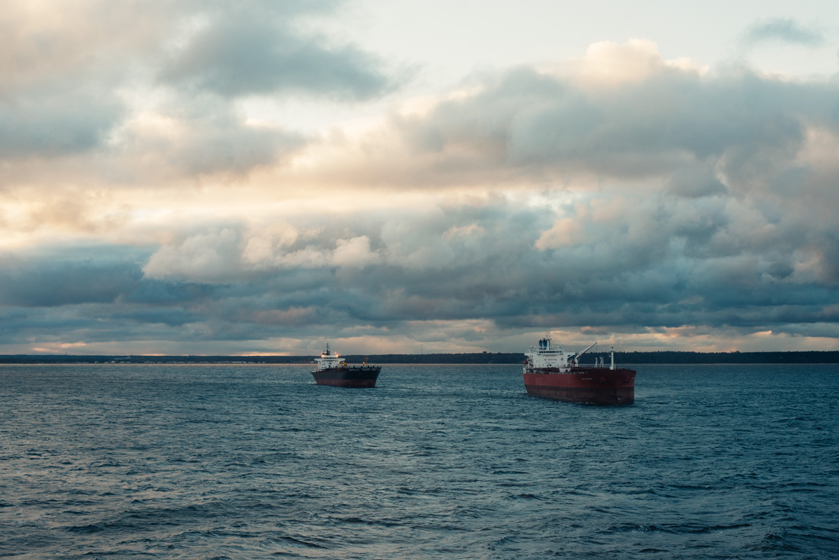Soluppgång på kryssning M/S Victoria på väg till Tallinn med Tallink Silja