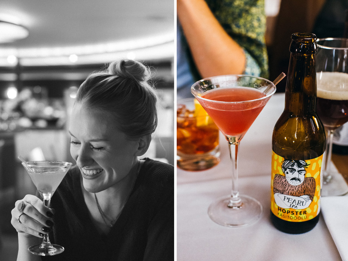 Middag och drinkar på Piazza a la carte, M/S Victoria kryssning till Tallinn på Tallink Silja båt
